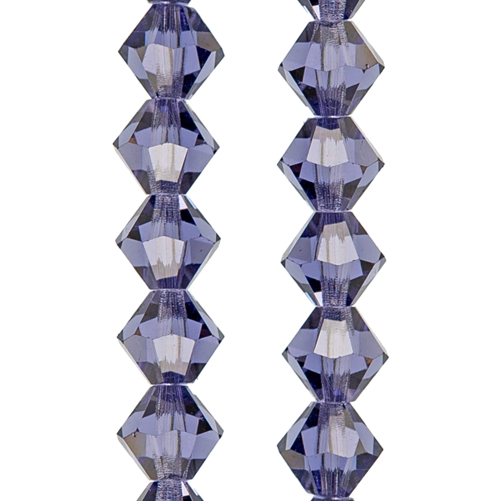 Preciosa Glass Crystal Bicone Beads, 6mm by Bead Landing™
