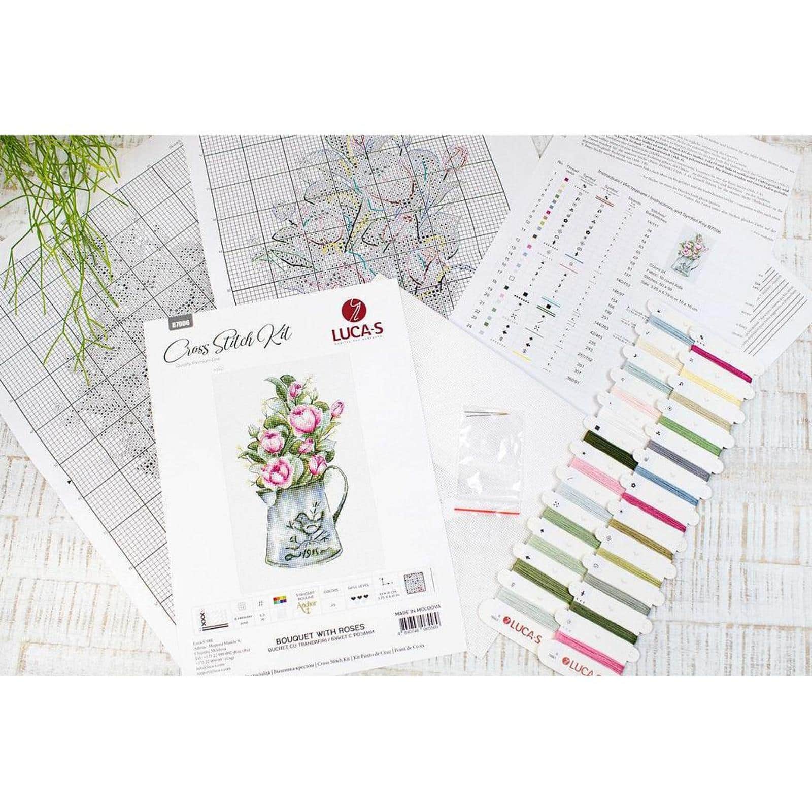 Luca-s Bouquet With Roses Counted Cross Stitch Kit