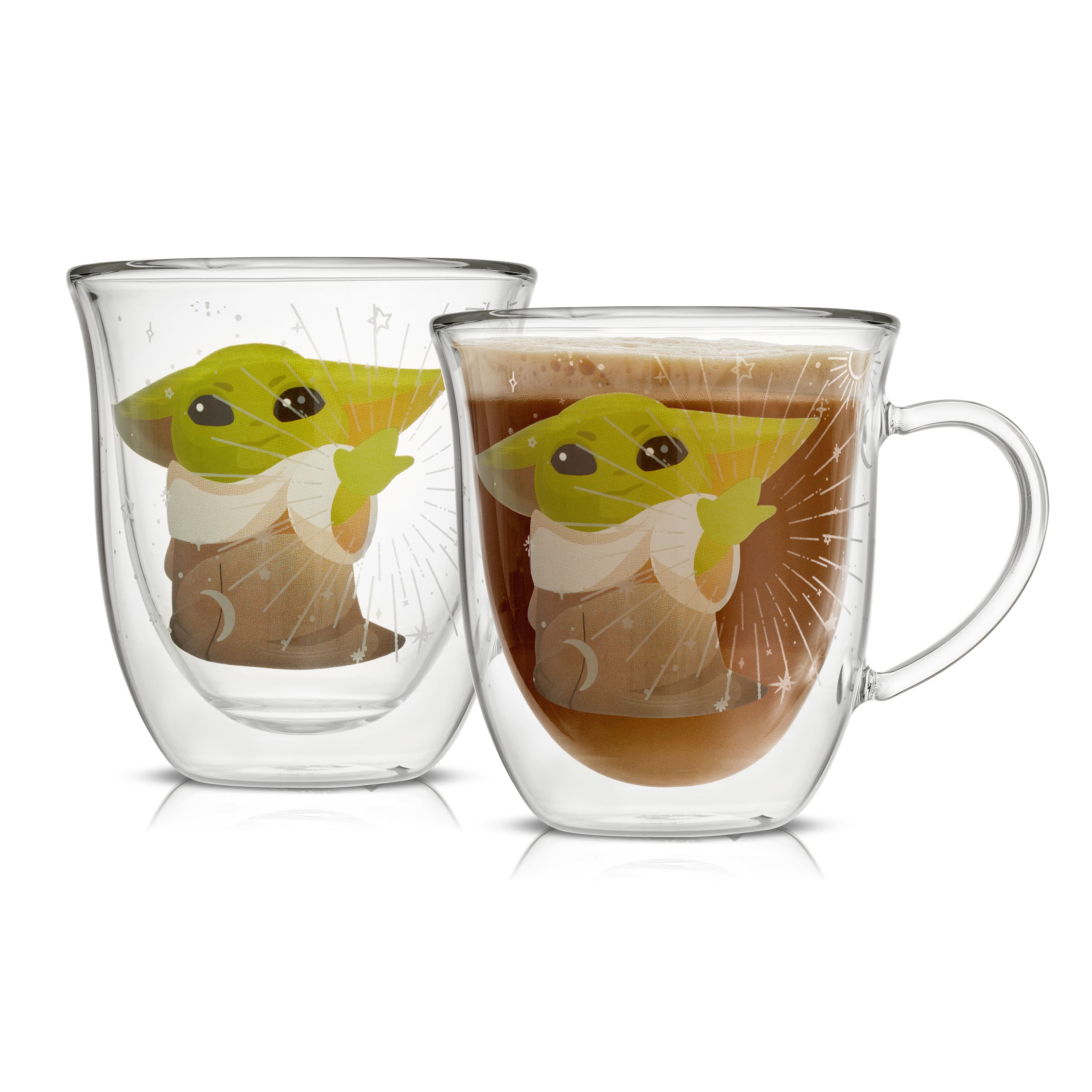 JoyJolt® 13.5oz. Star Wars™ The Mandalorian Mystic Glass Mugs, 2ct.