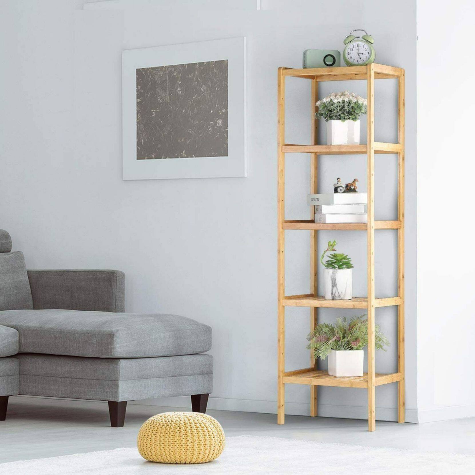 Bamboo 5-Tier Multifunctional Storage Rack