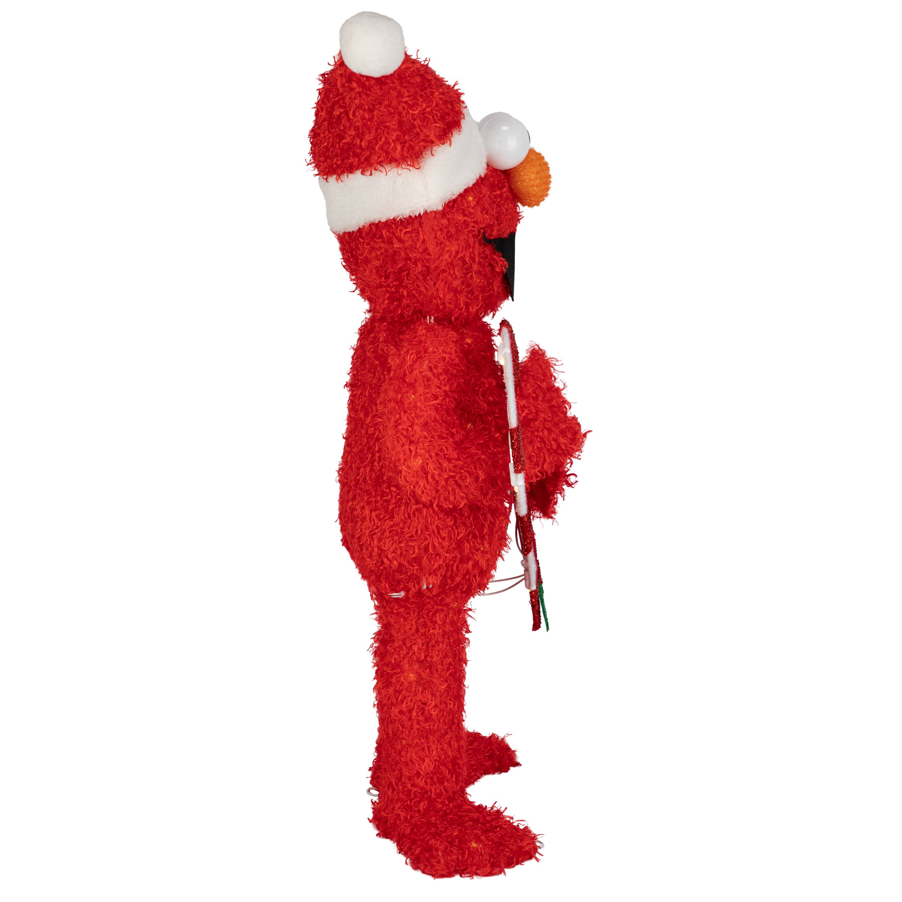 29.5" Sesame Street Elmo 3D Christmas Lighted Tinsel Sculpture Christmas Décor