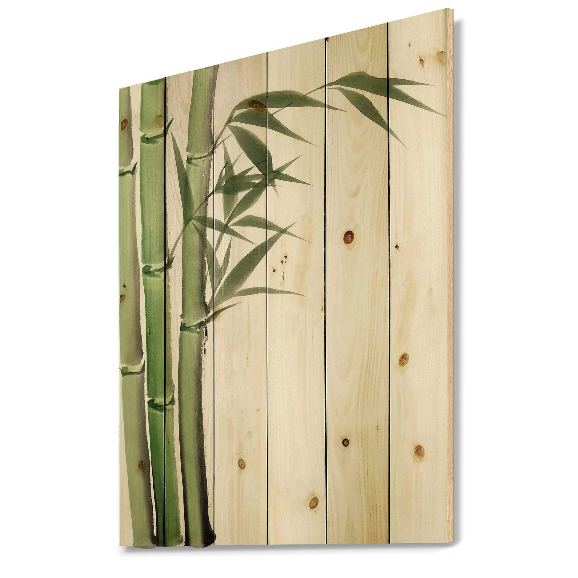 Designart - Detail of Dark Green Bamboo IV