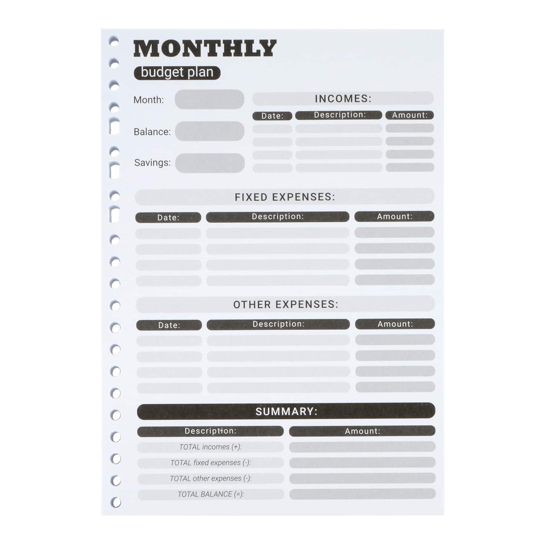 5.8" x 8.2" A5 Budget Fill Paper, 50 Sheets by Recollections™