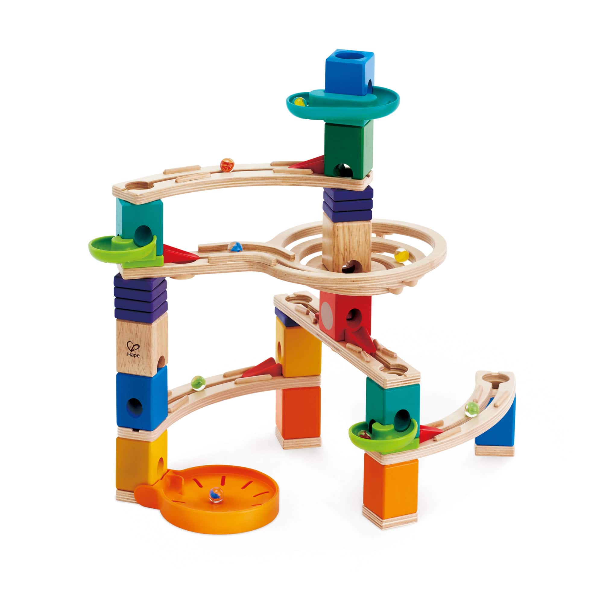 Hape Quadrilla Wooden Marble Run Construction Cliffhanger Set | Michaels®