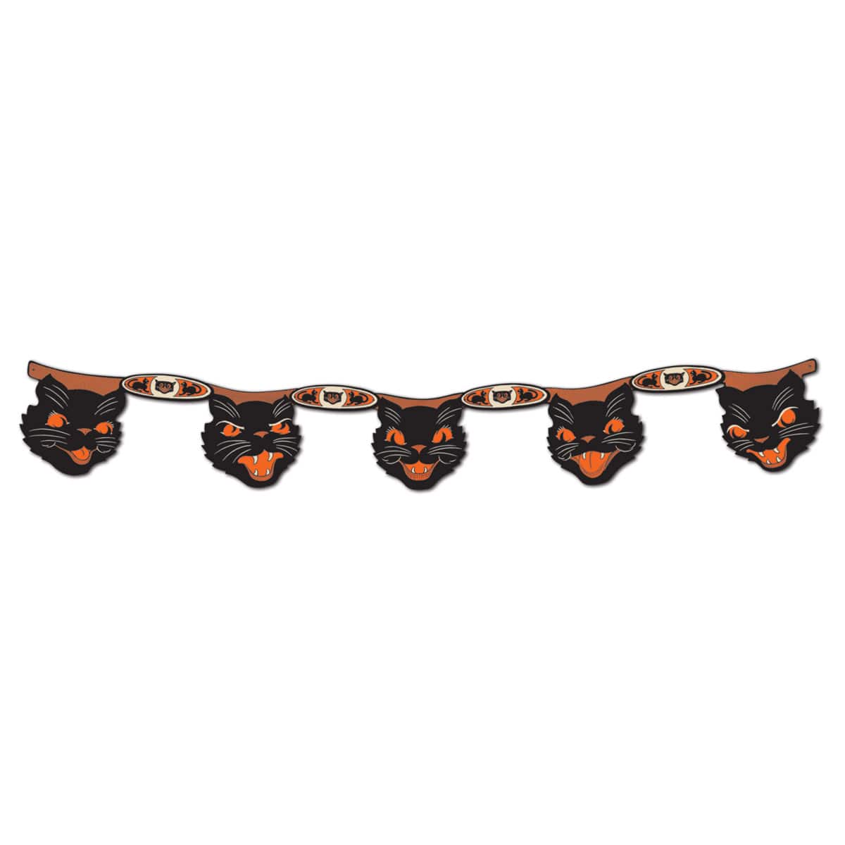 Beistle Vintage Halloween Jointed Cat Streamers