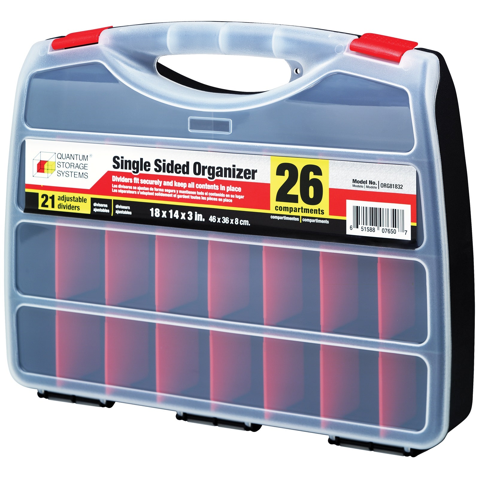 Quantum Storage Systems® Black & Red Single-Sided Organizer