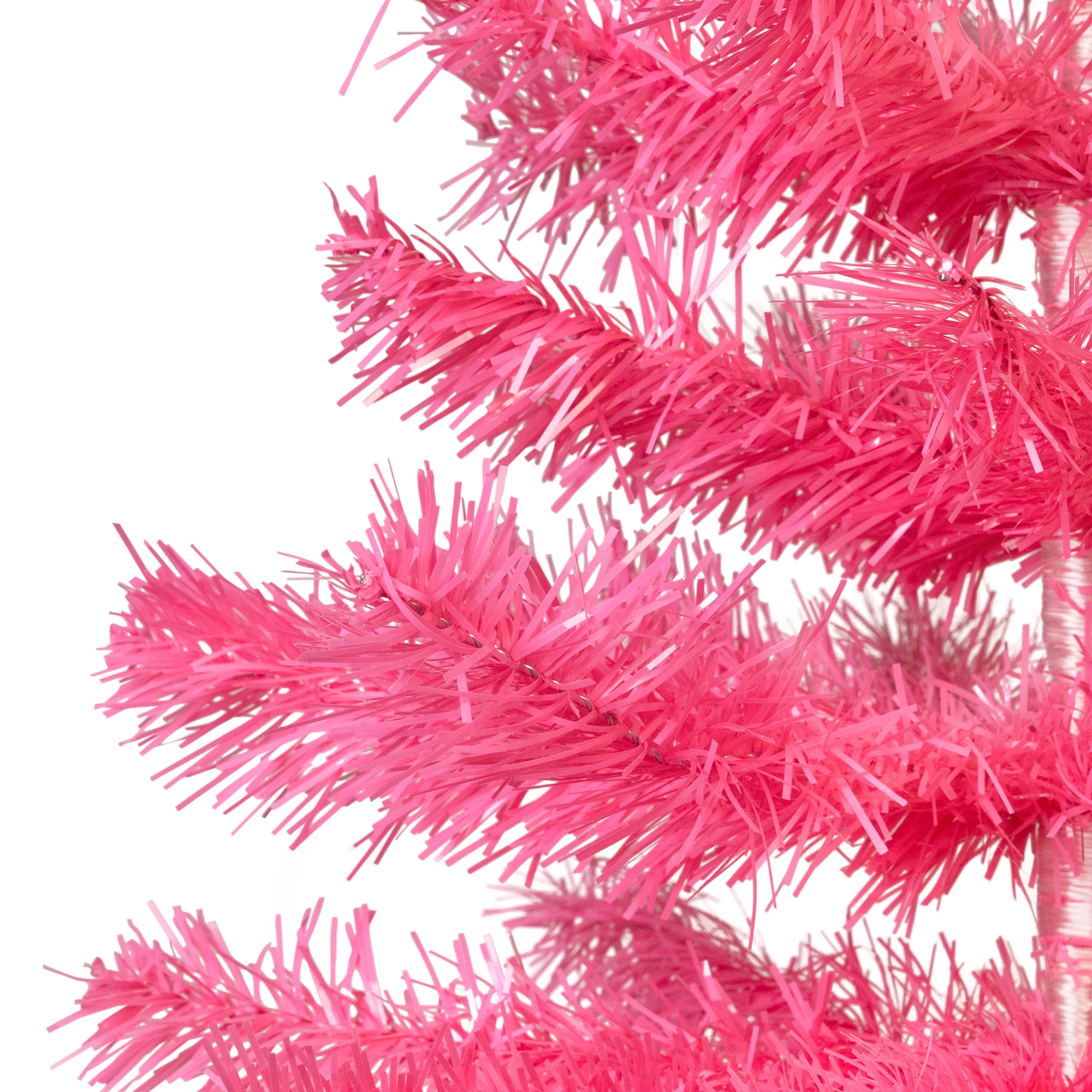 3ft. Unlit Pink Tinsel Artificial Christmas Tree