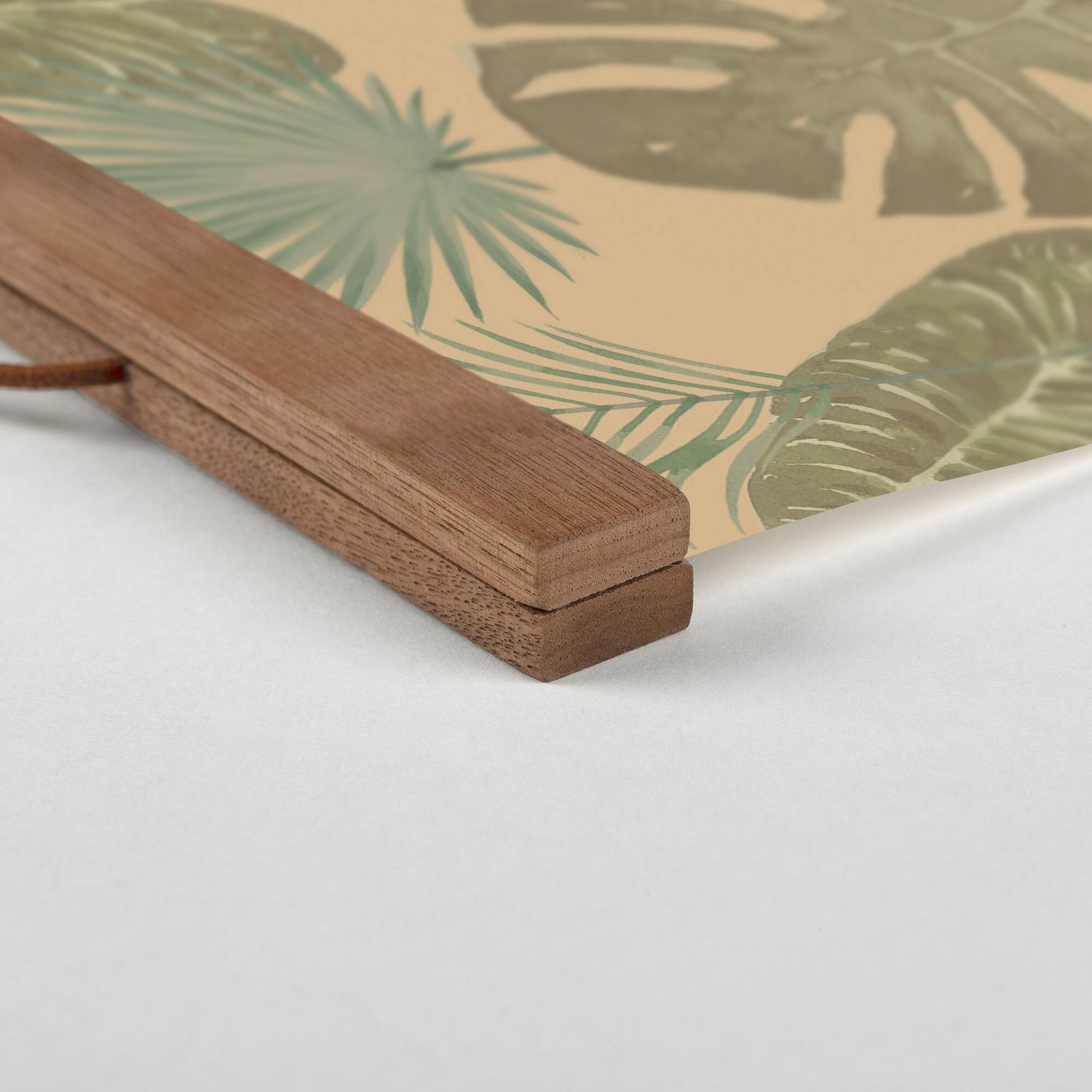 Let Your Soul Shine Tropical Palm Teak Hanging Canvas