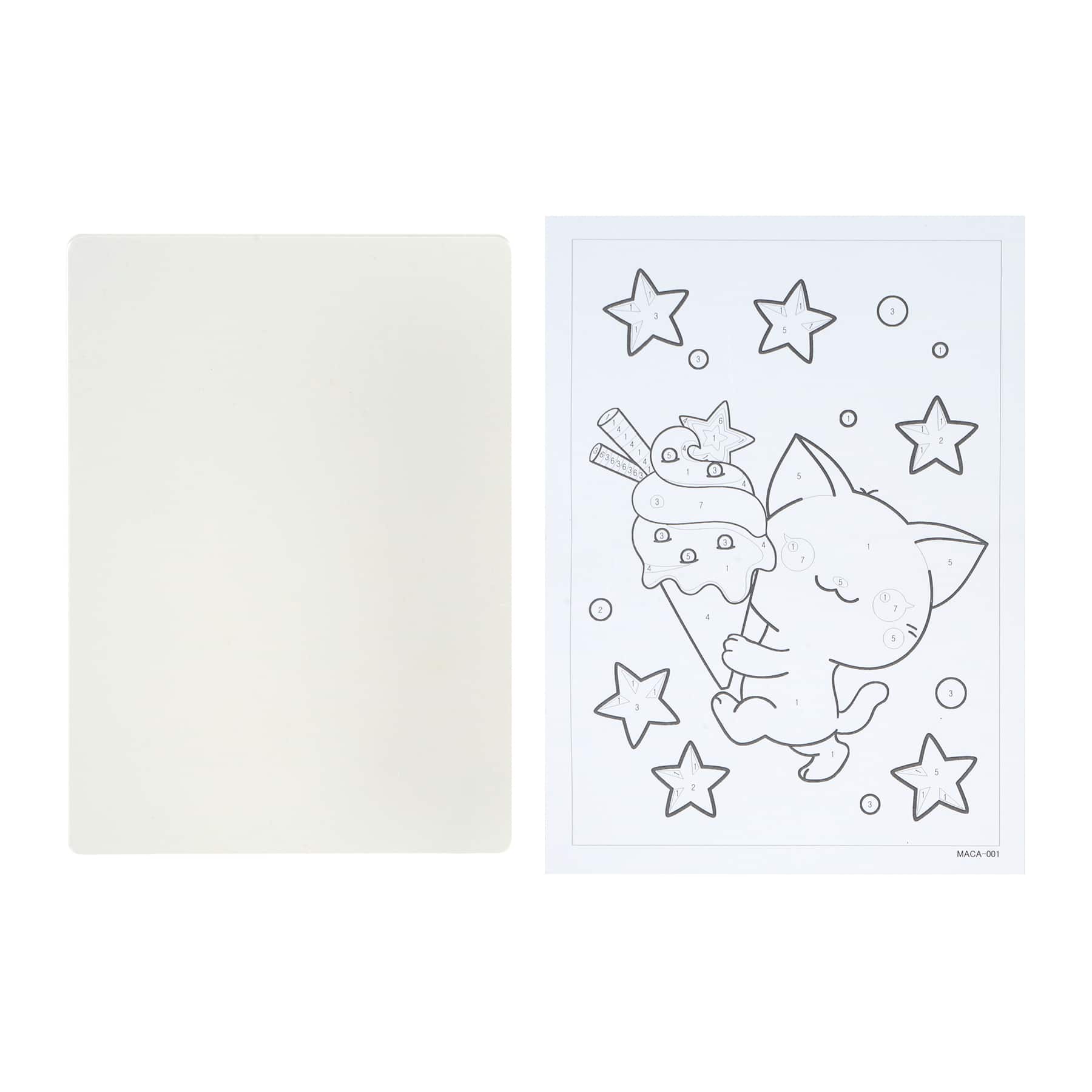 5" x 7" Manga Kitten Paint-by-Number Acrylic Surface Kit by Artist's Loft®