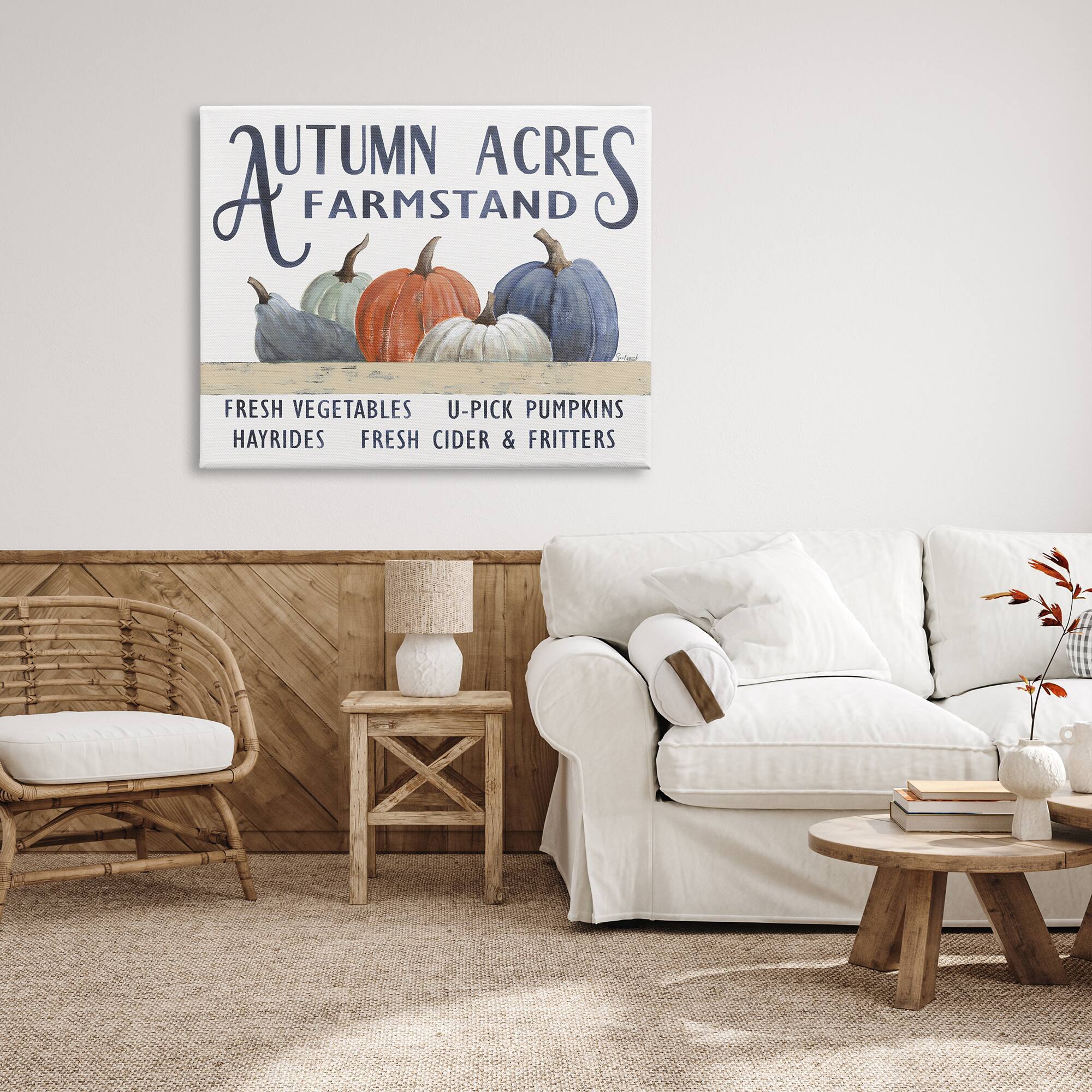 Stupell Industries Autumn Acres Farmstand Canvas Wall Art
