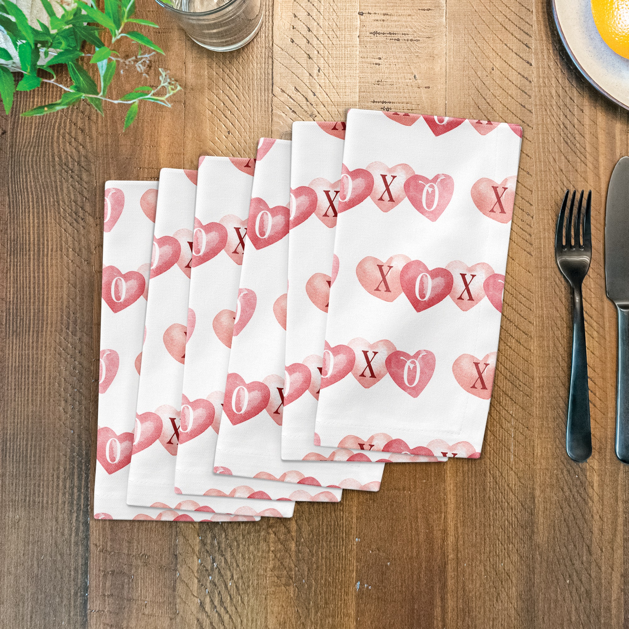 XOXO Hearts Beverage Napkin
