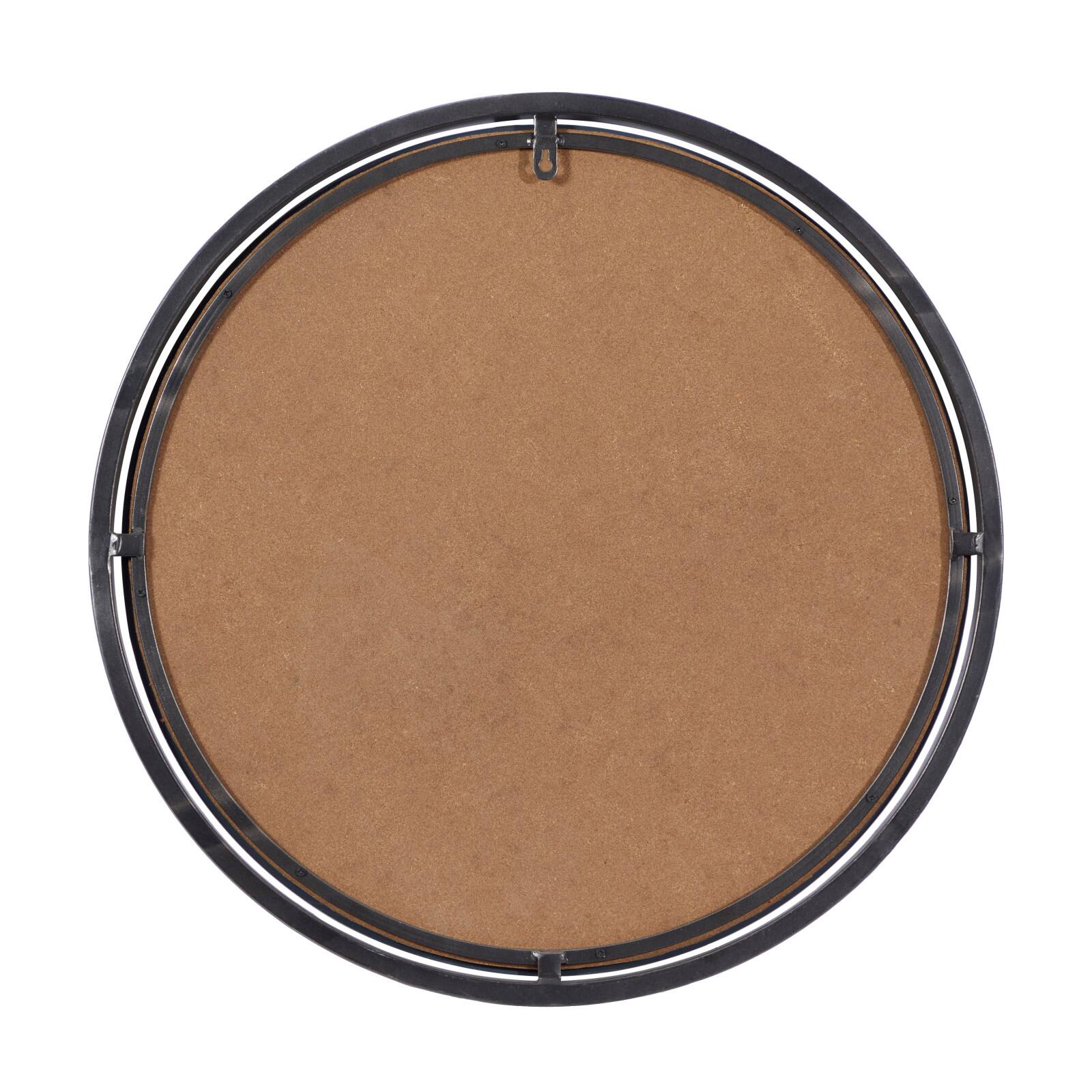 24" Silver Contemporary Metal Wall Mirror