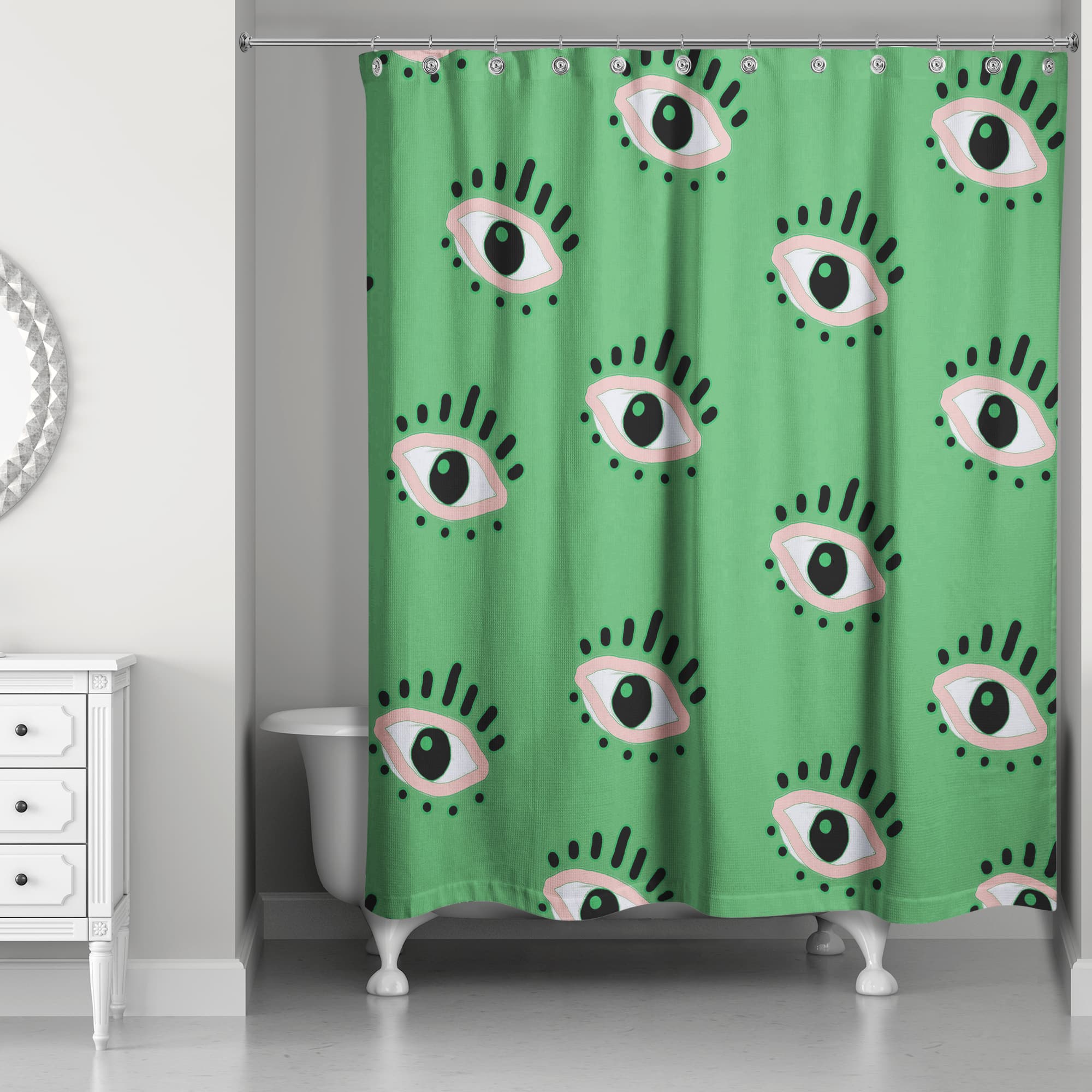Eyeball Pattern Shower Curtain