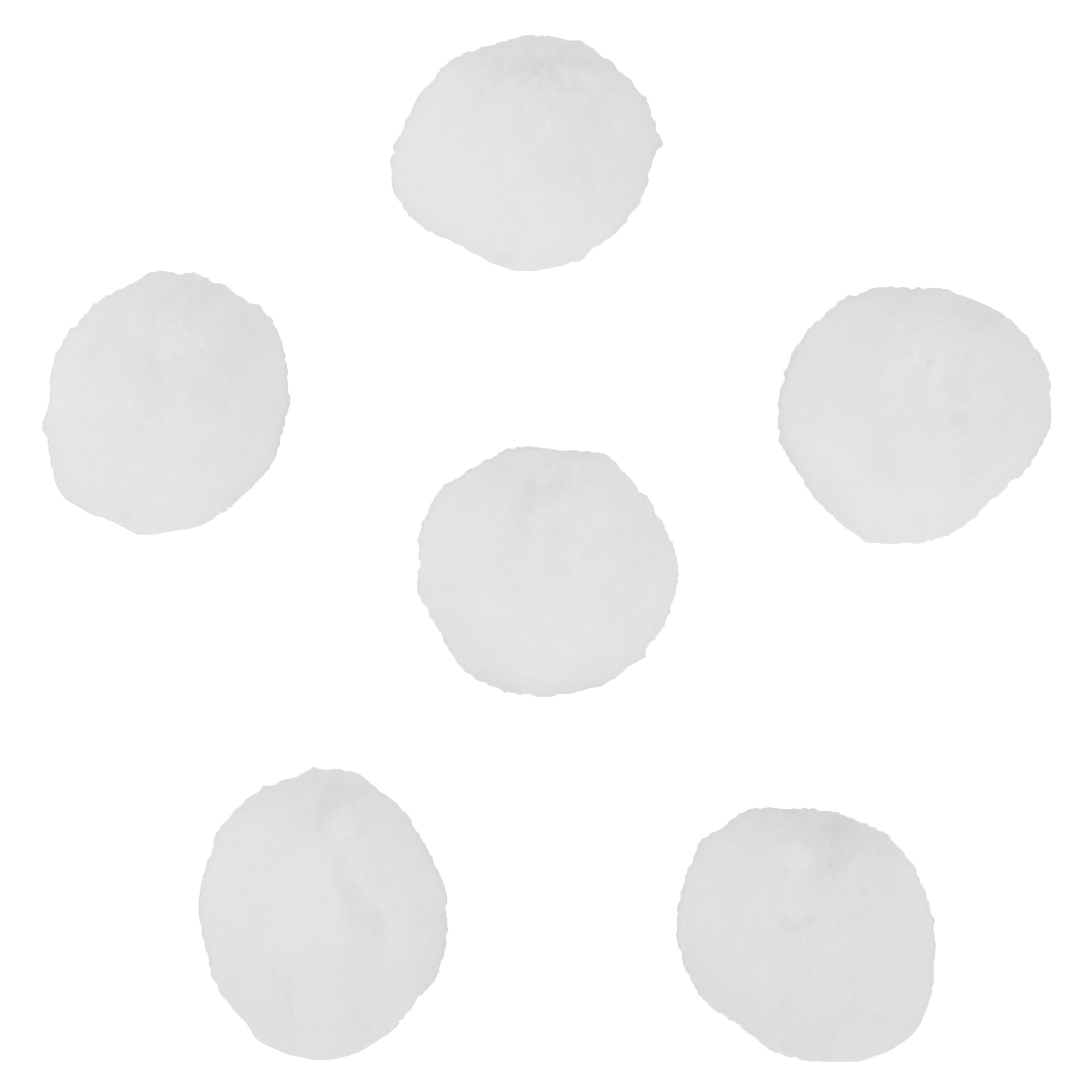 2.25" Plush Faux Christmas Snow Balls, 6ct.