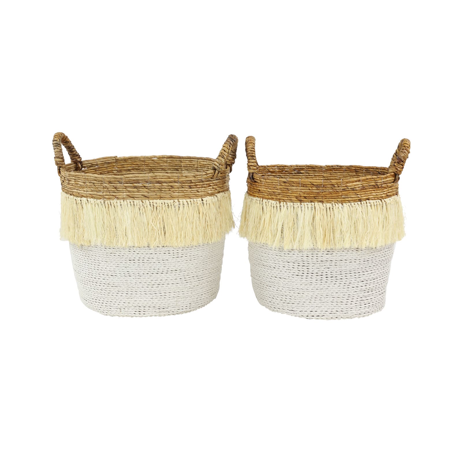 CosmoLiving by Cosmopolitan White Sea Grass Eclectic Storage Basket Set