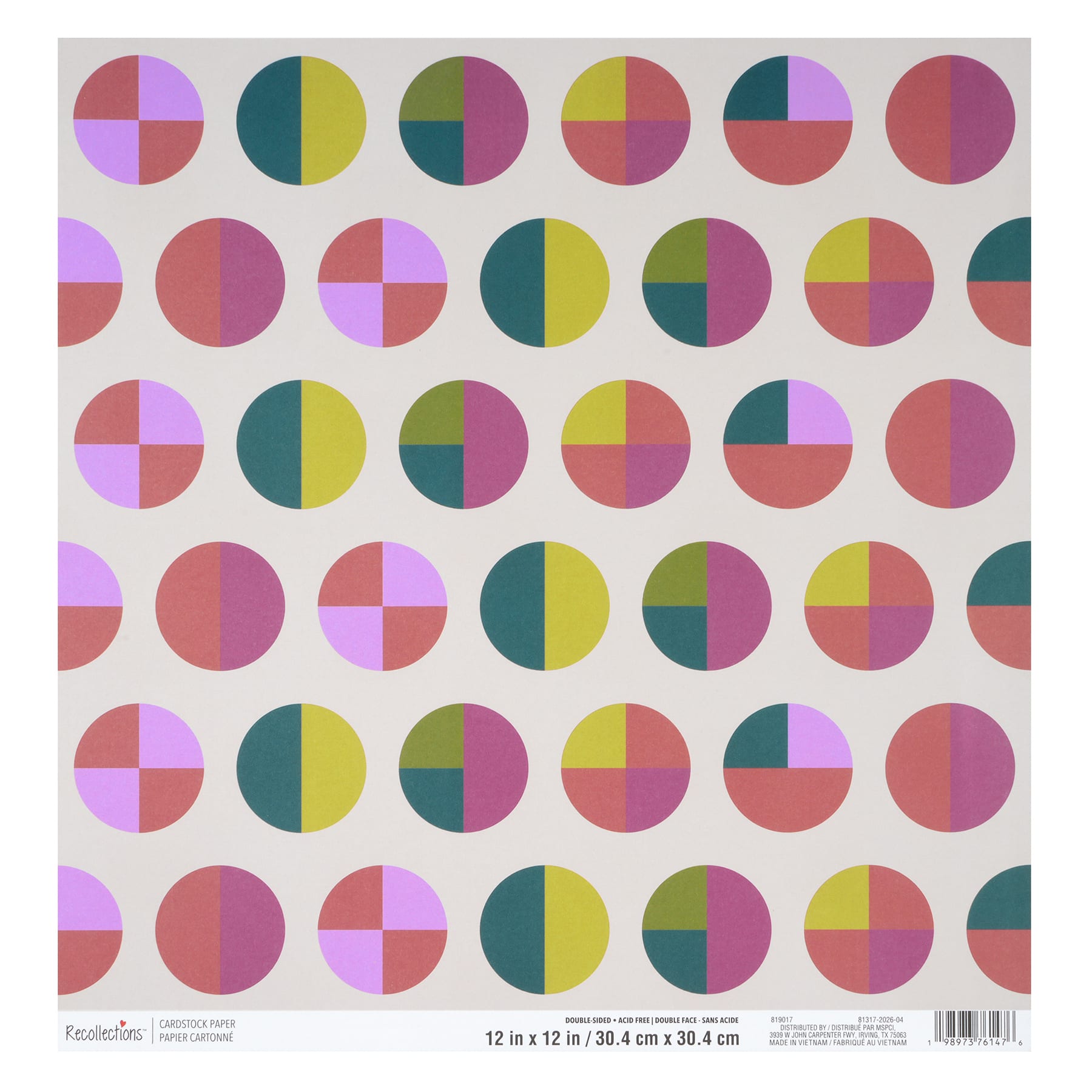 12" x 12" Clubhouse Circles Double-Sided Cardstock Paper by Recollections™