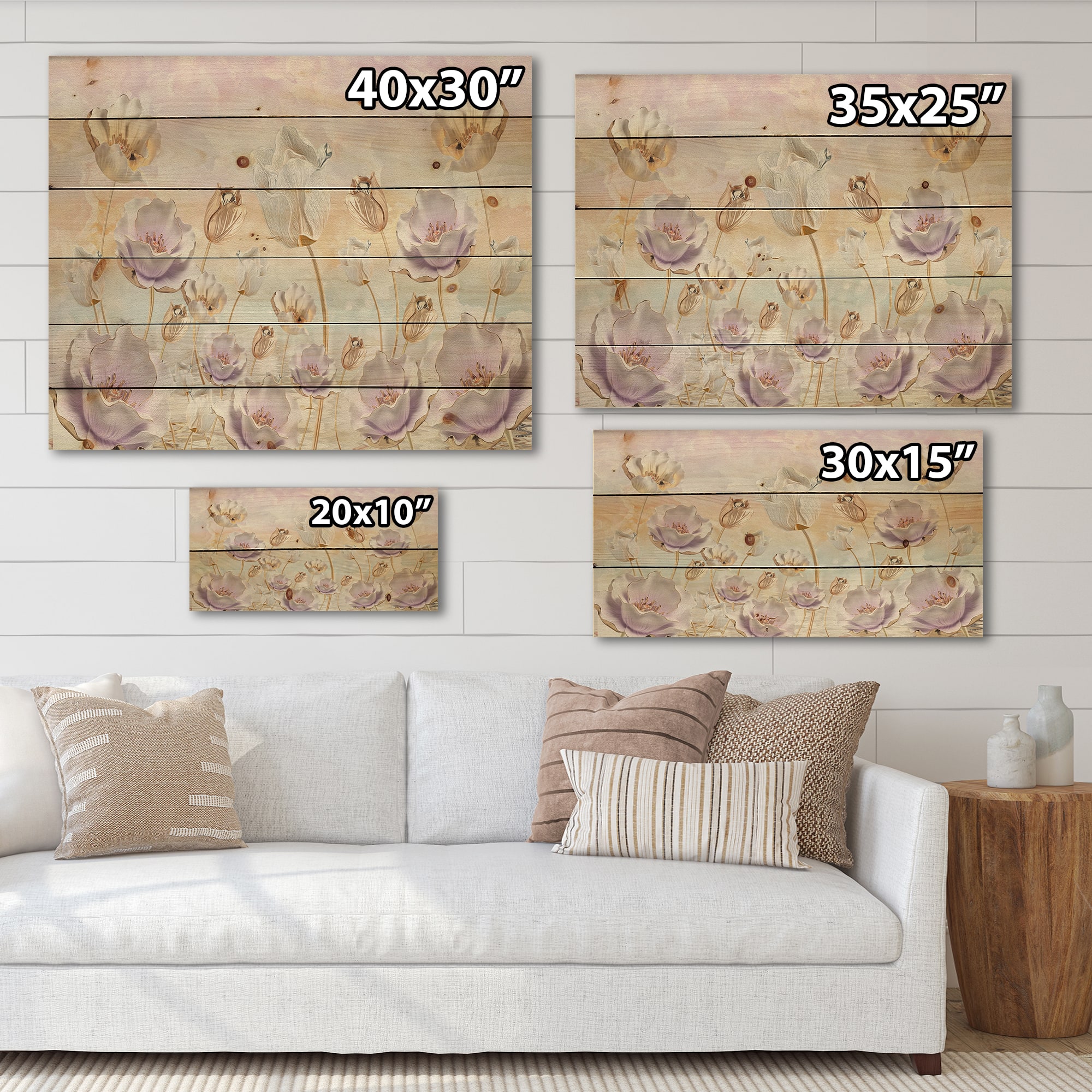 Designart - Blossoming Flowers In Pastel Tones