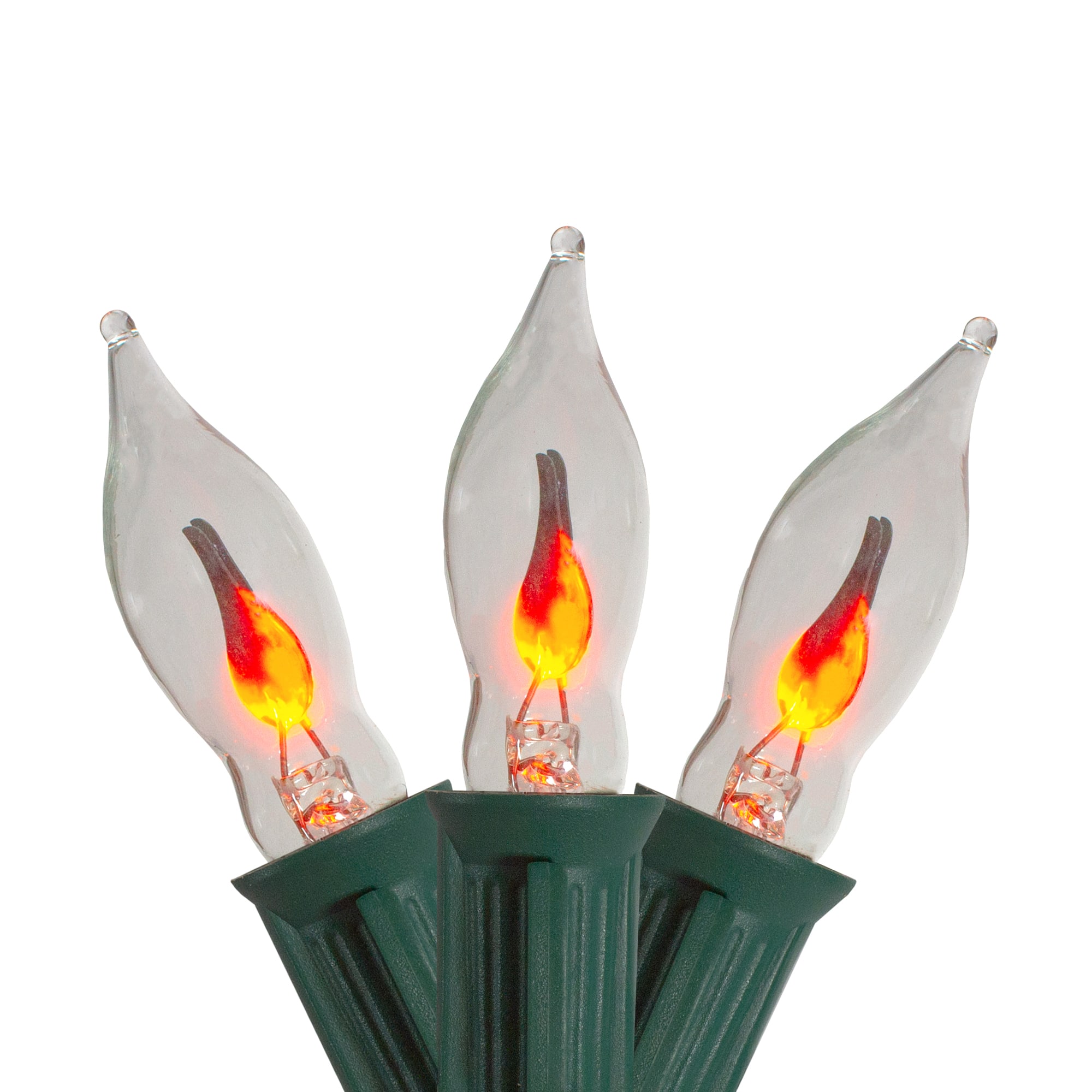 10ct. Flickering Amber Flame C7 Halloween Lights