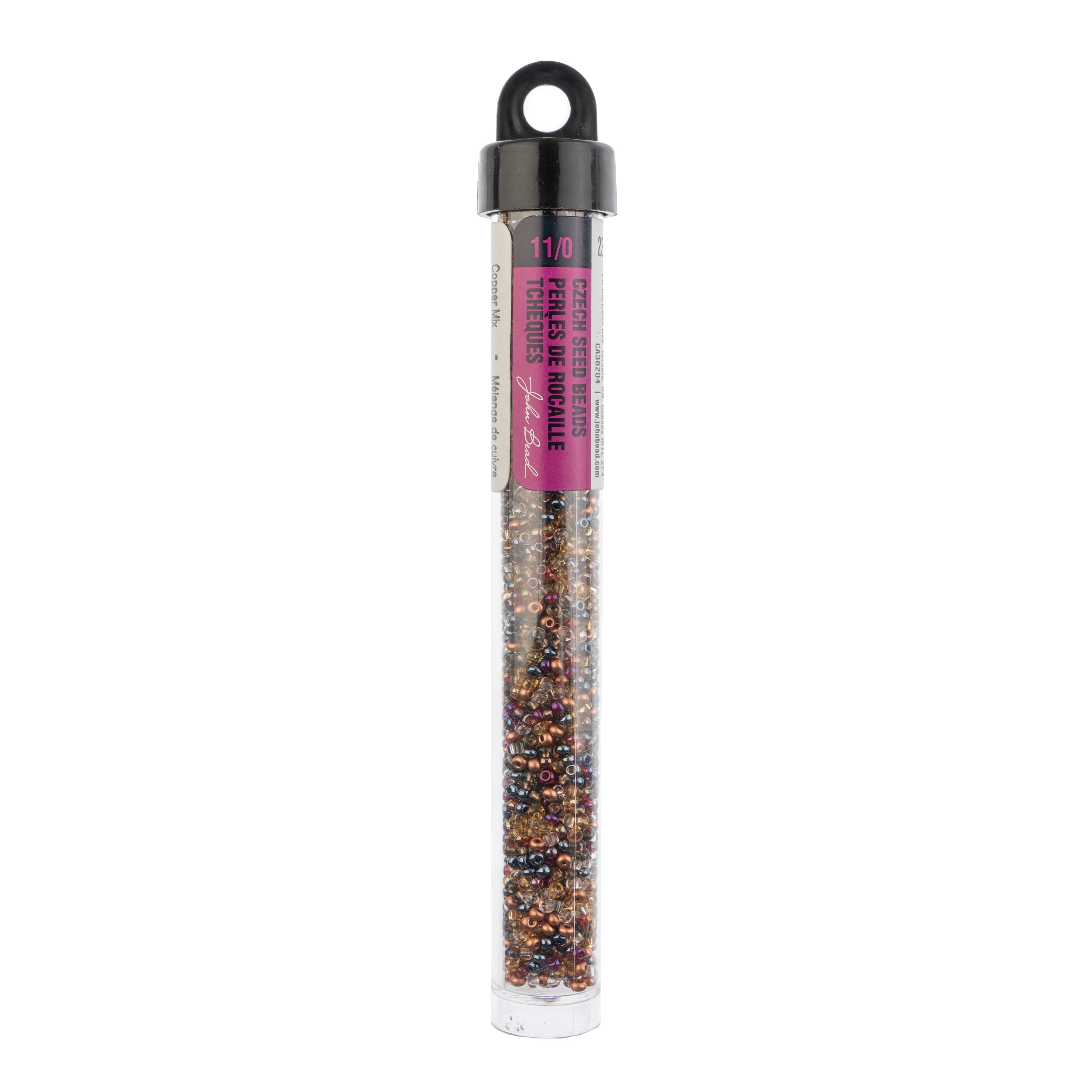 John Bead 11/0 Czech Glass Seed Beads, 23g
