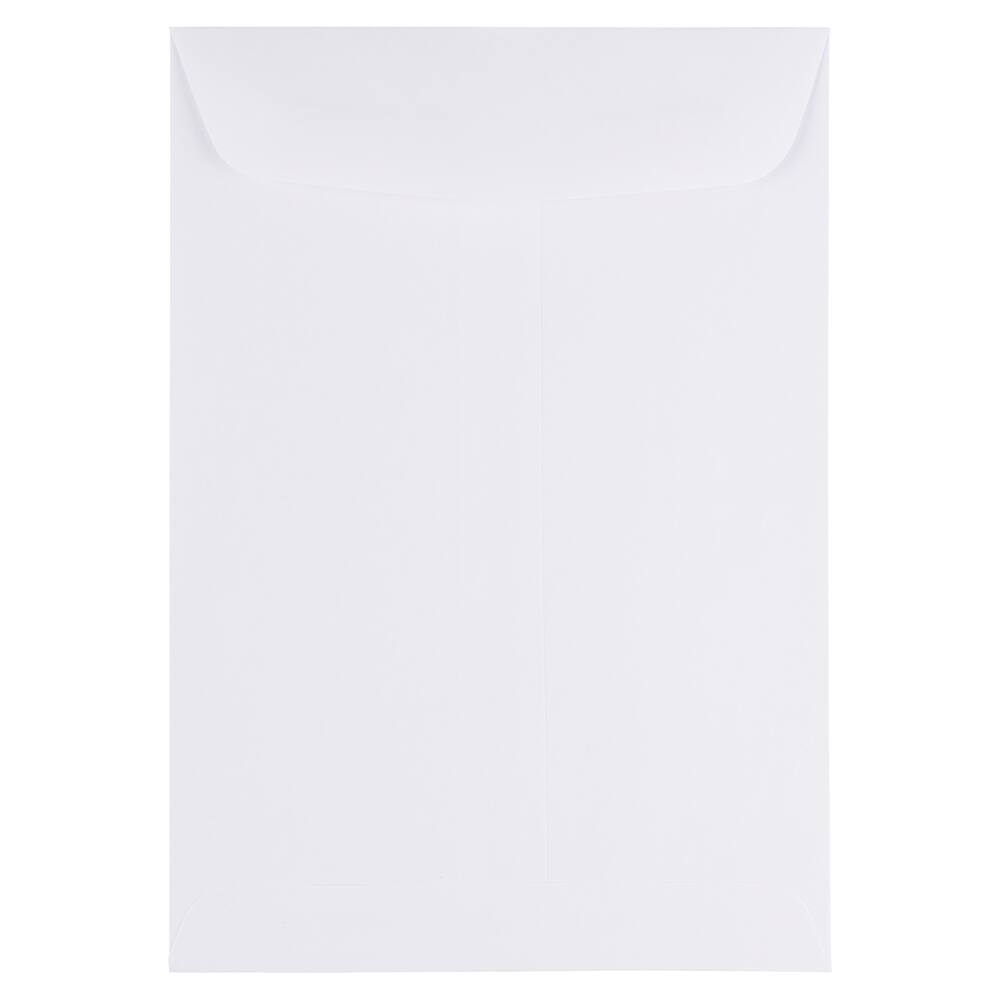 JAM Paper 7" x 10" White Open End Catalog Commercial Envelopes