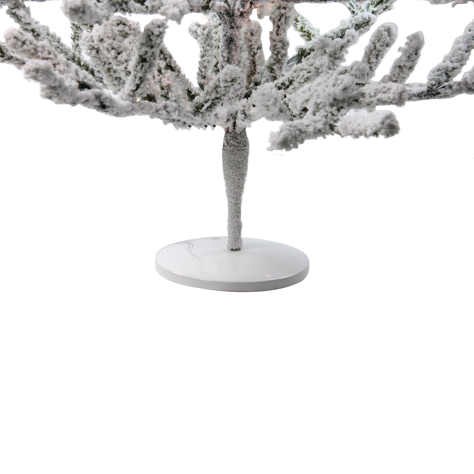 3ft. Unlit Flocked Alpine Coral Artificial Christmas Tree