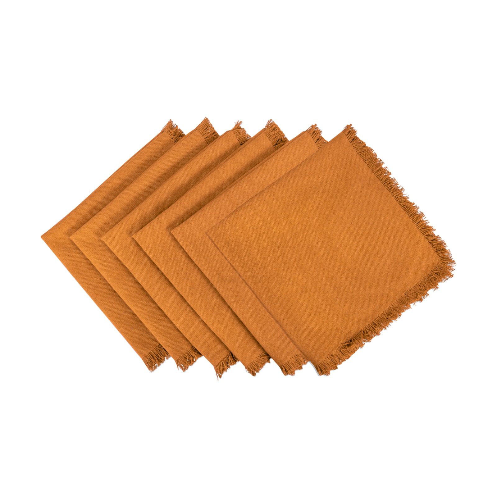 DII® Solid Heavyweight Fringed Napkins, 6ct. in Pumpkin Spice | 20" x 20" | Michaels®