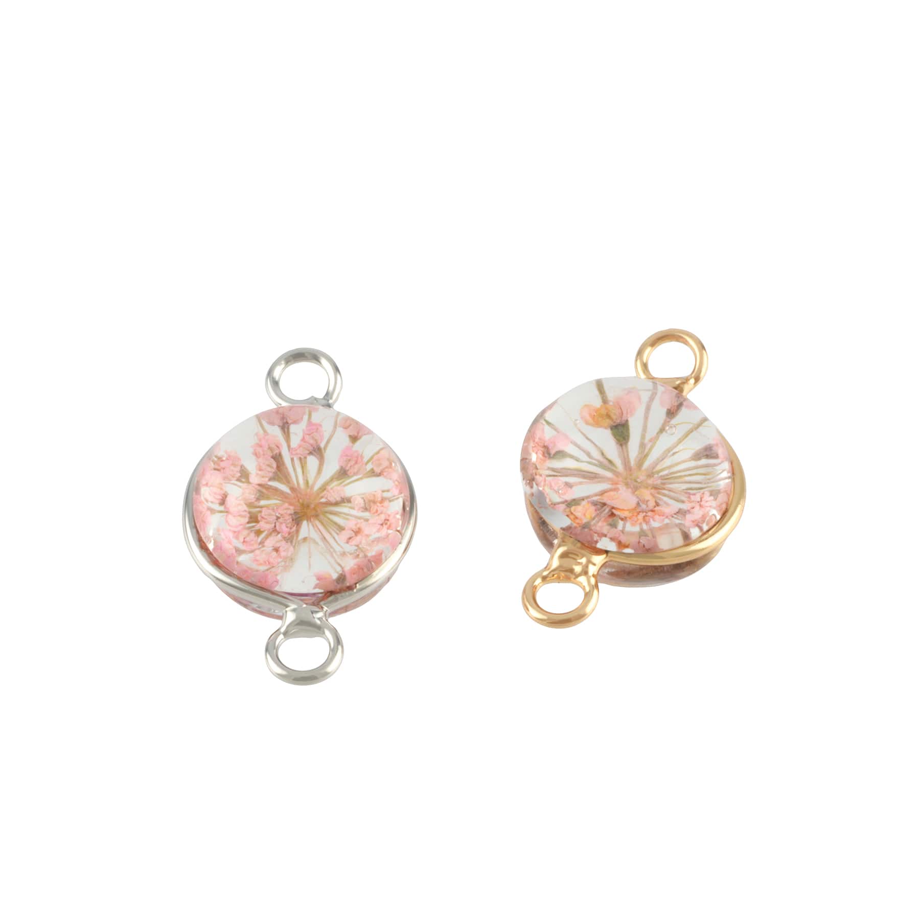 20mm Flower Rhodium Connectors, 2ct. by Bead Landing™