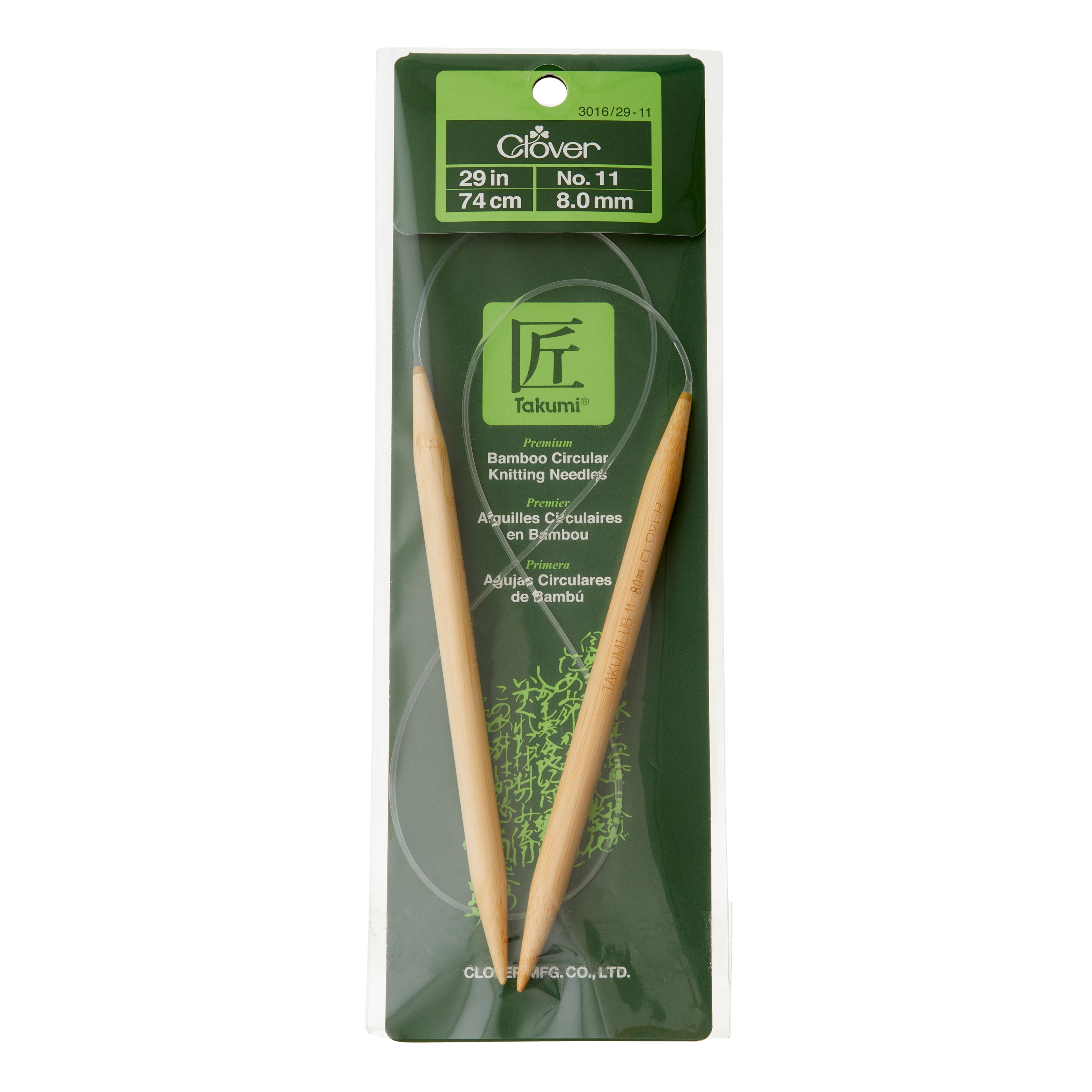 Clover Takumi® 29" Bamboo Circular Knitting Needles