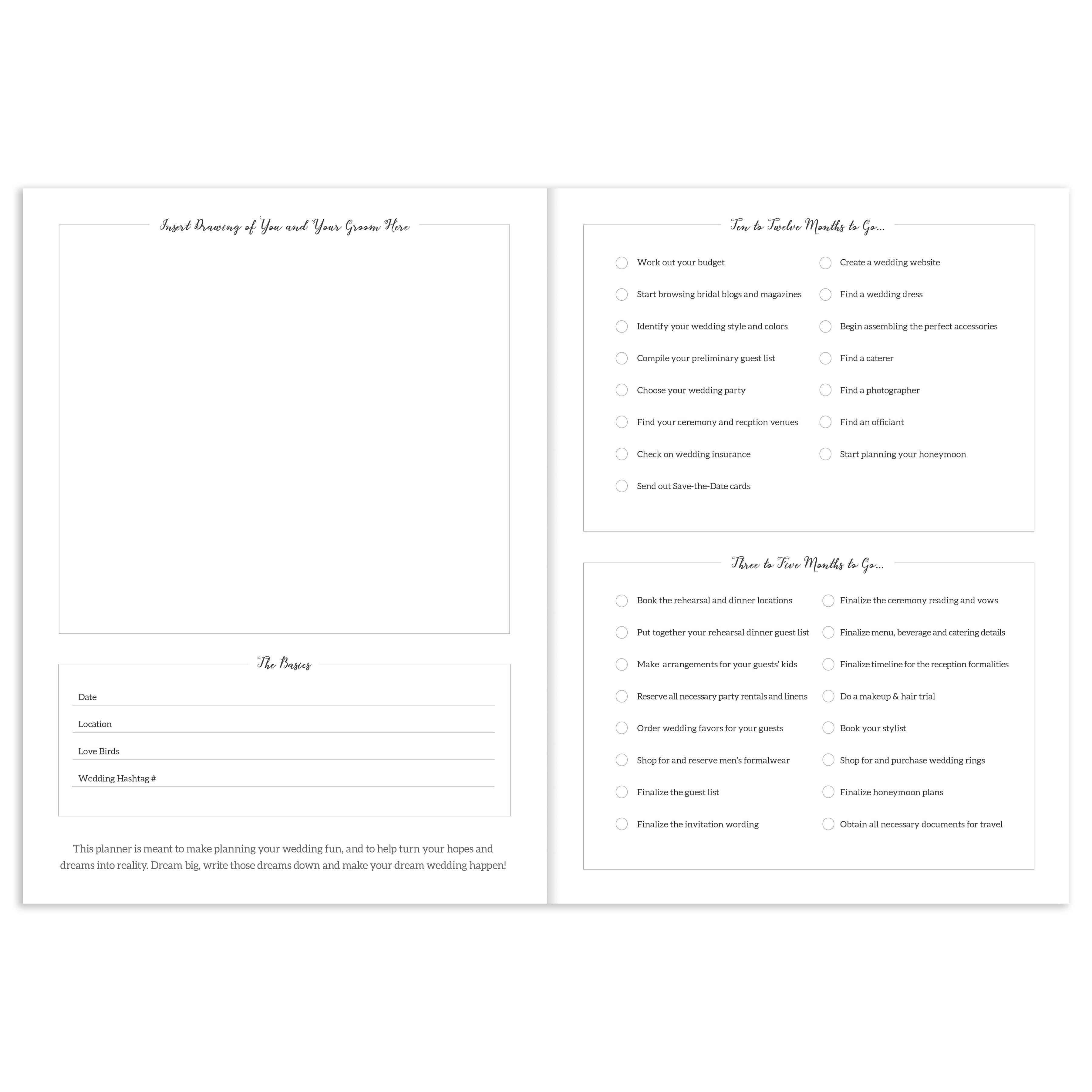 TF Publishing OMG! All the Things To Do Before I Do Undated Monthly Wedding Planner