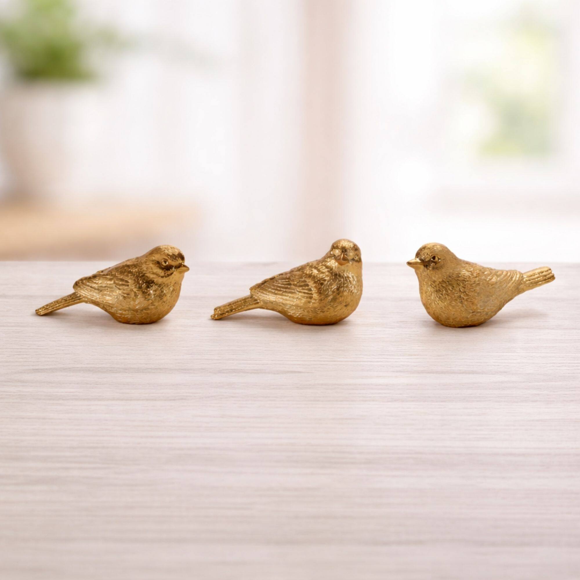 Melrose 4" Metallic Bird Figurine Set