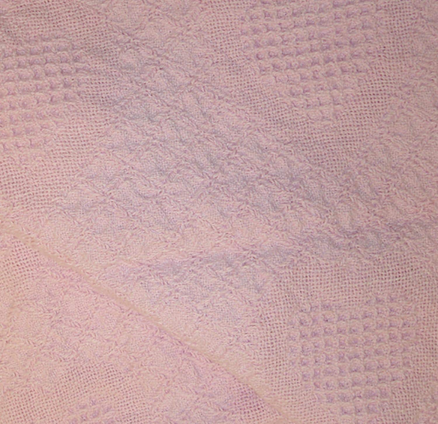 Heart Honeycomb Baby Afghan Throw Blanket, Pink