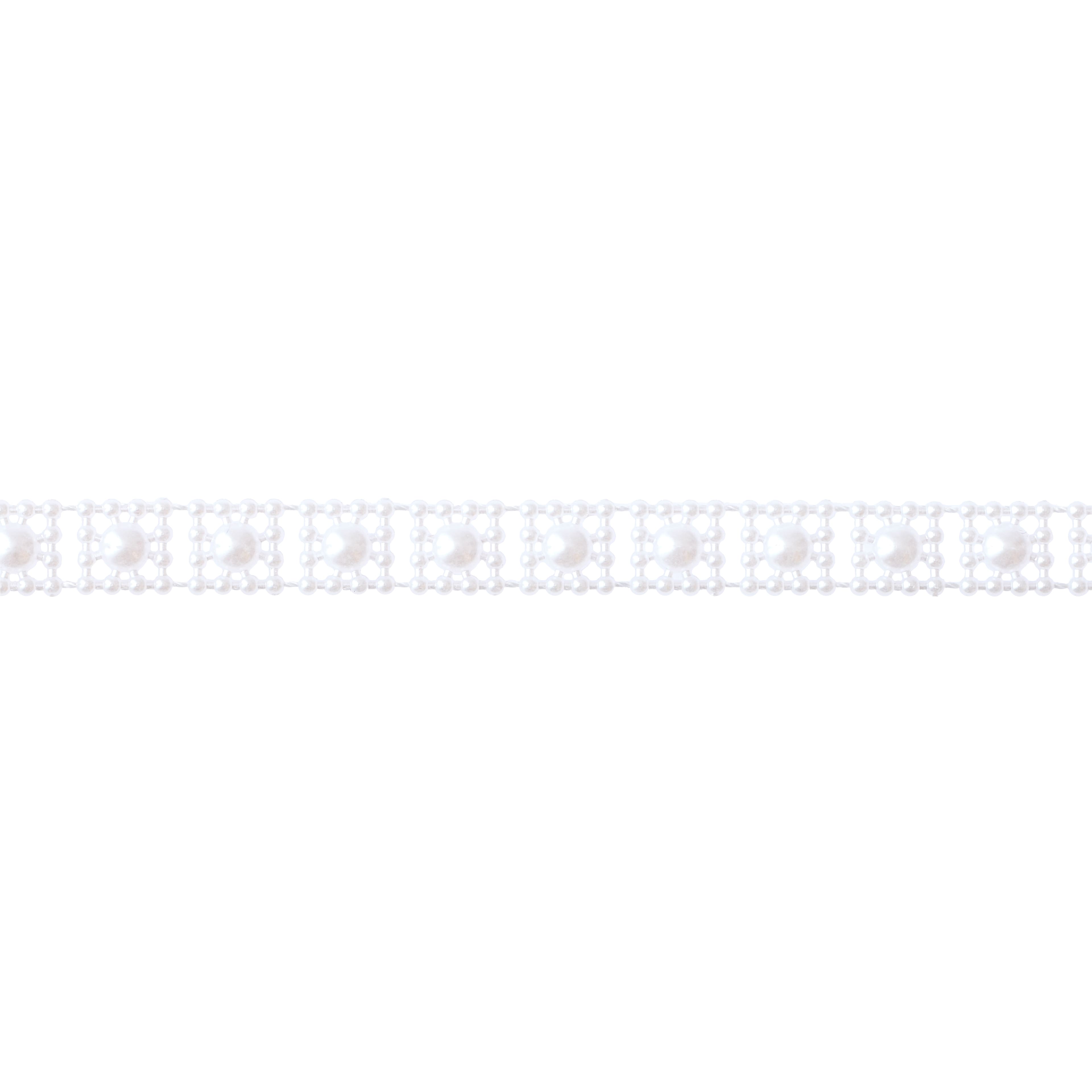 3/8" x 3yd. White Pearl Ribbon by Celebrate It® Classic