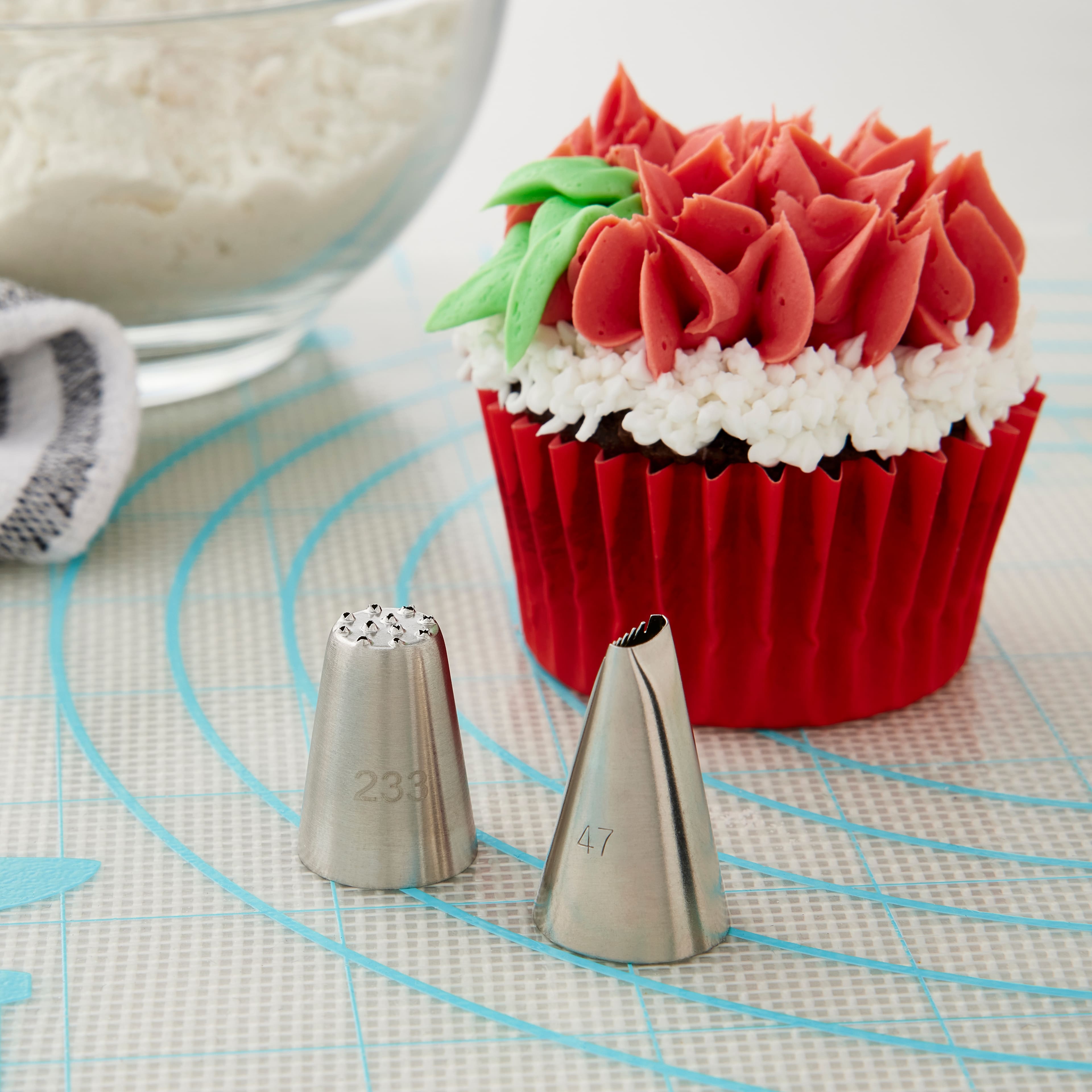 12 Packs: 2 ct. (24 total) No. 47 Basketweave & No. 233 Hair Decorating Tip Set by Celebrate It™