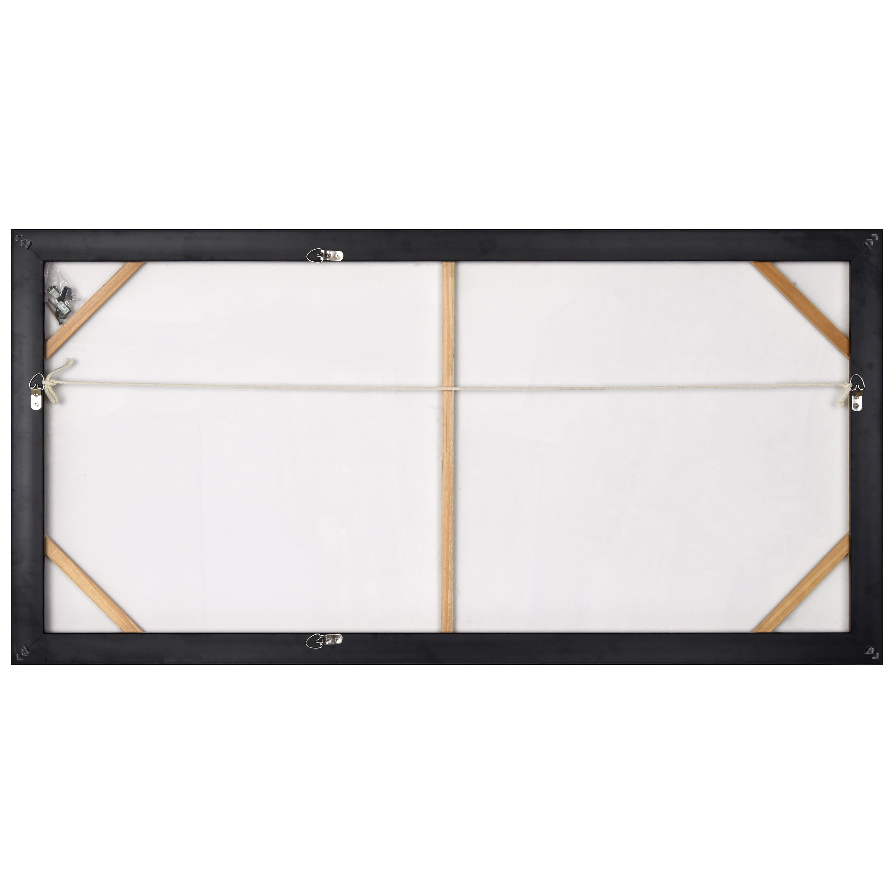 Empire Art Direct 48" x 24" Monochrome Abstract Heavily Textured Hand Painted Framed Canvas Wall Art