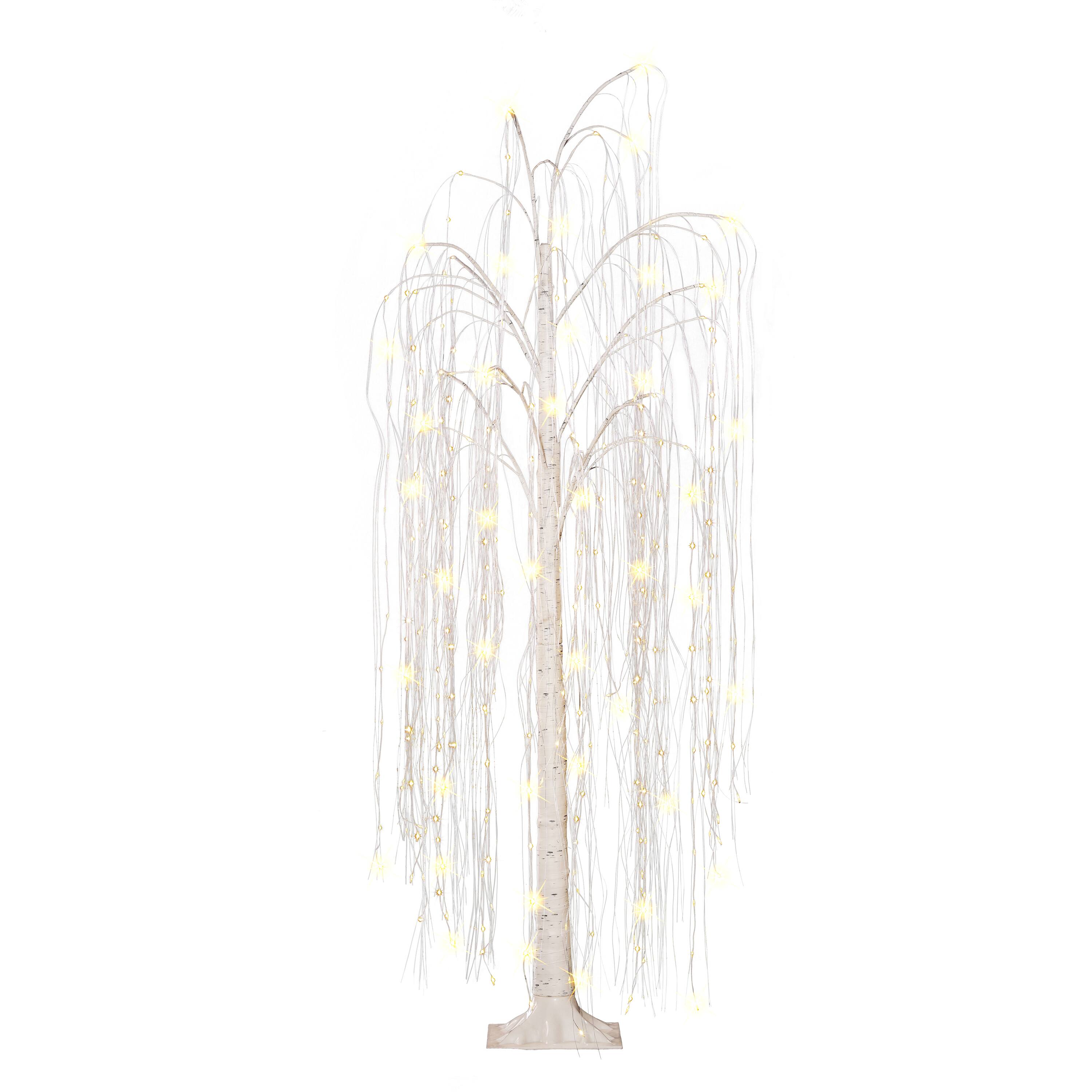 6ft. Pre-Lit Outdoor Willow Artificial Christmas Tree, Clear Lights