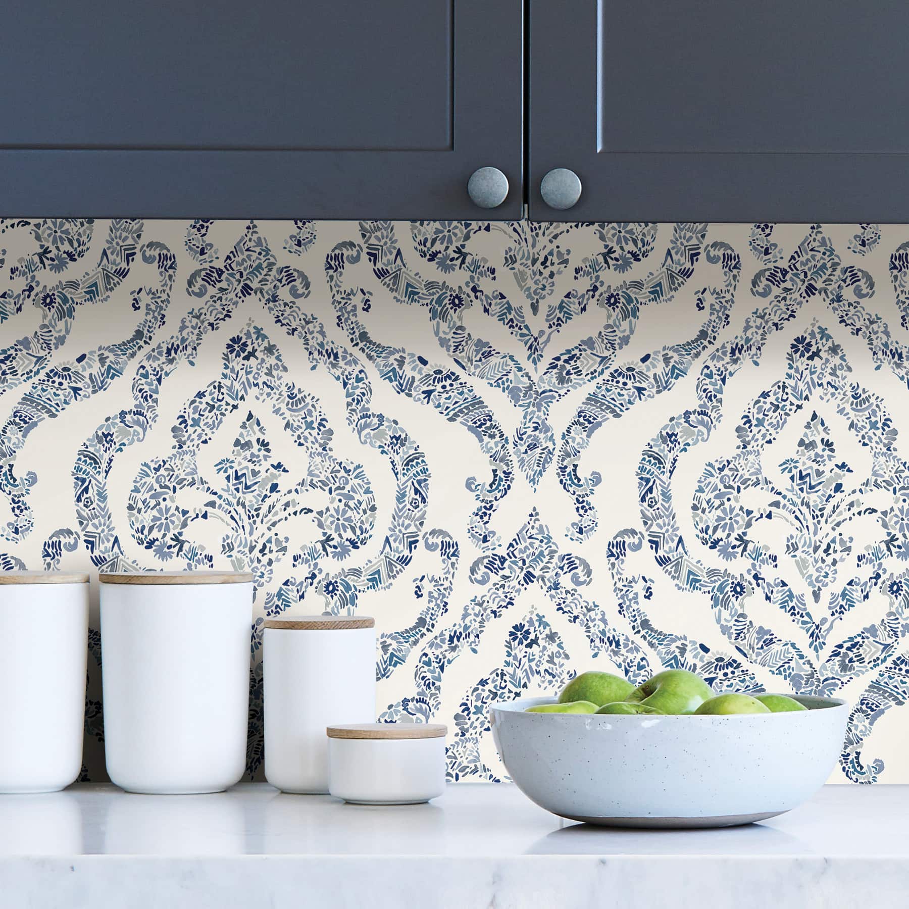 NuWallpaper Blue Guildford Peel & Stick Wallpaper