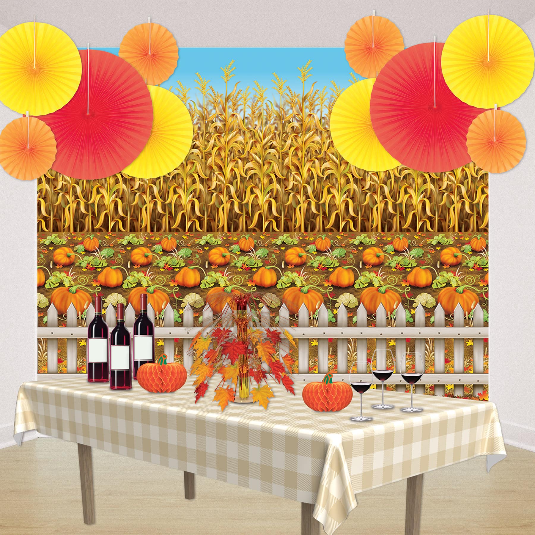 Beistle 4ft. x 30ft. Pumpkin Patch Backdrop