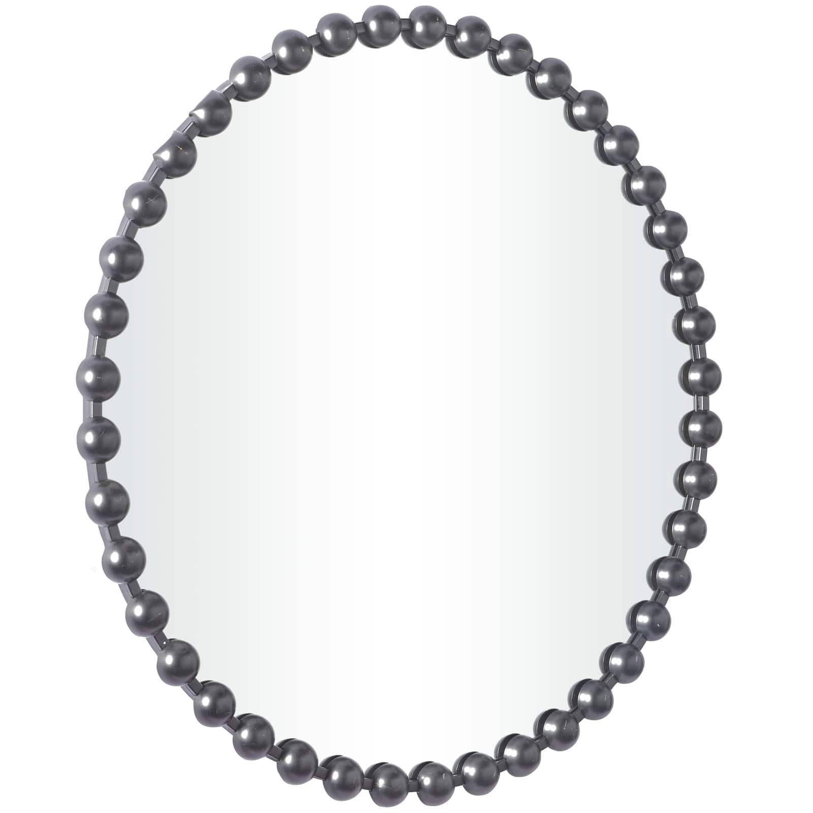 CosmoLiving by Cosmopolitan Dark Gray Metal Orb Framed Wall Mirror 36" x 2" x 36"