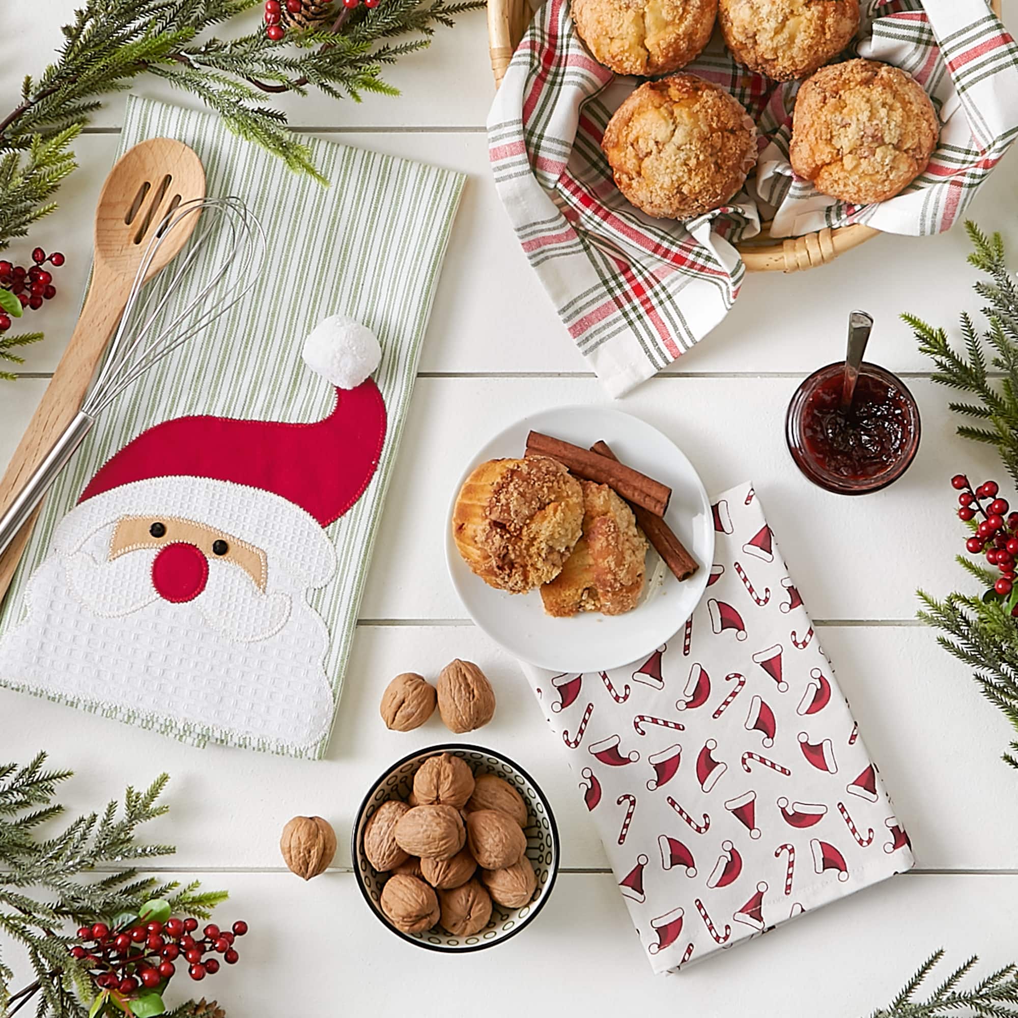DII® Santa Dishtowel Set
