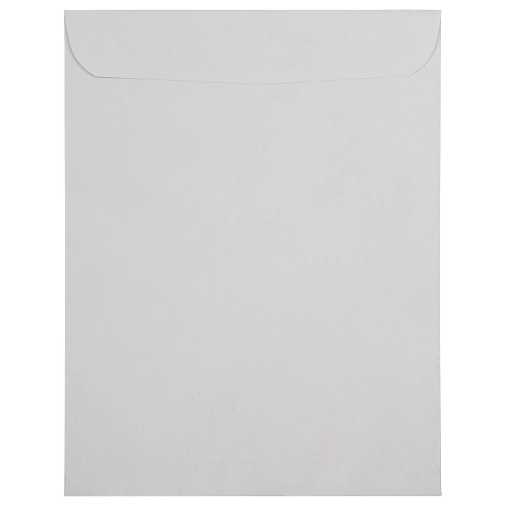 JAM Paper 12" x 15" Light Gray Kraft Open End Recycled Envelopes with Peel & Seal Closure