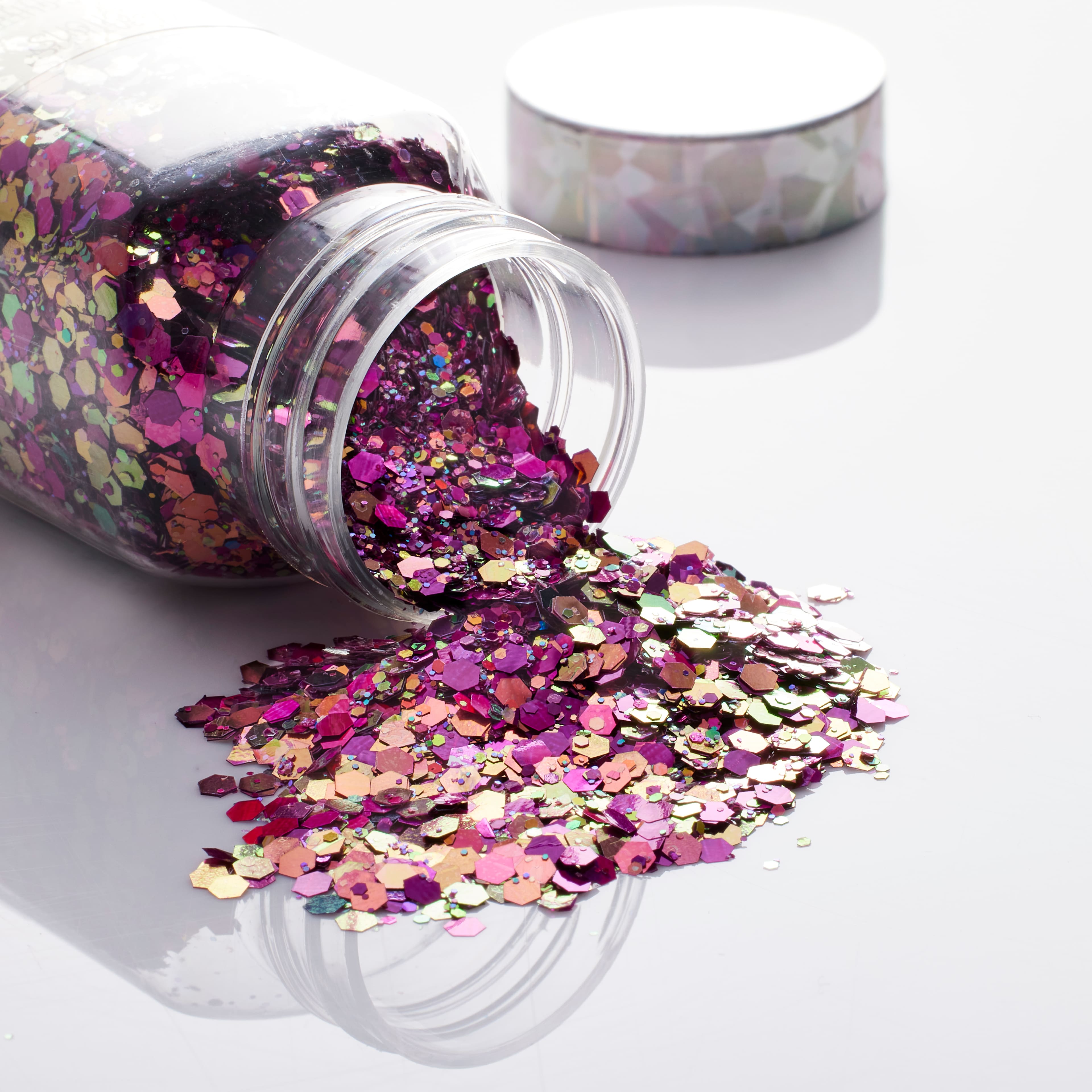 12 Pack: Color Shift Red & Fuchsia Polyester Glitter Mix by Recollections™