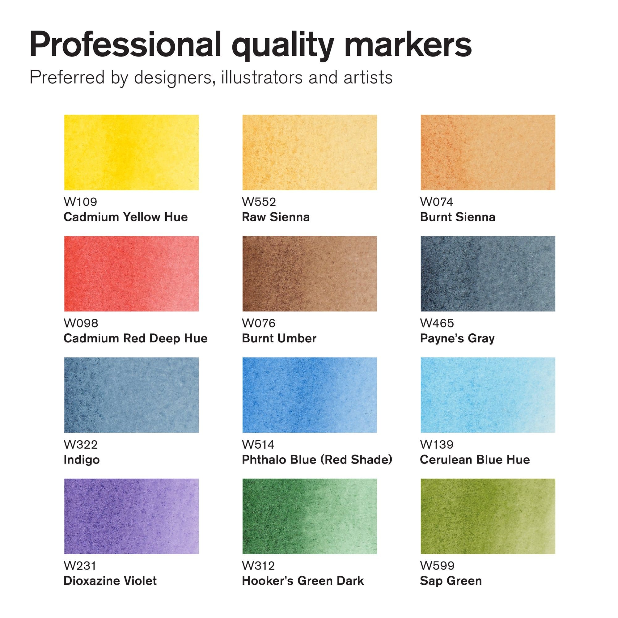 Winsor & Newton® ProMarker Watercolour™ Landscape Tones Marker Set