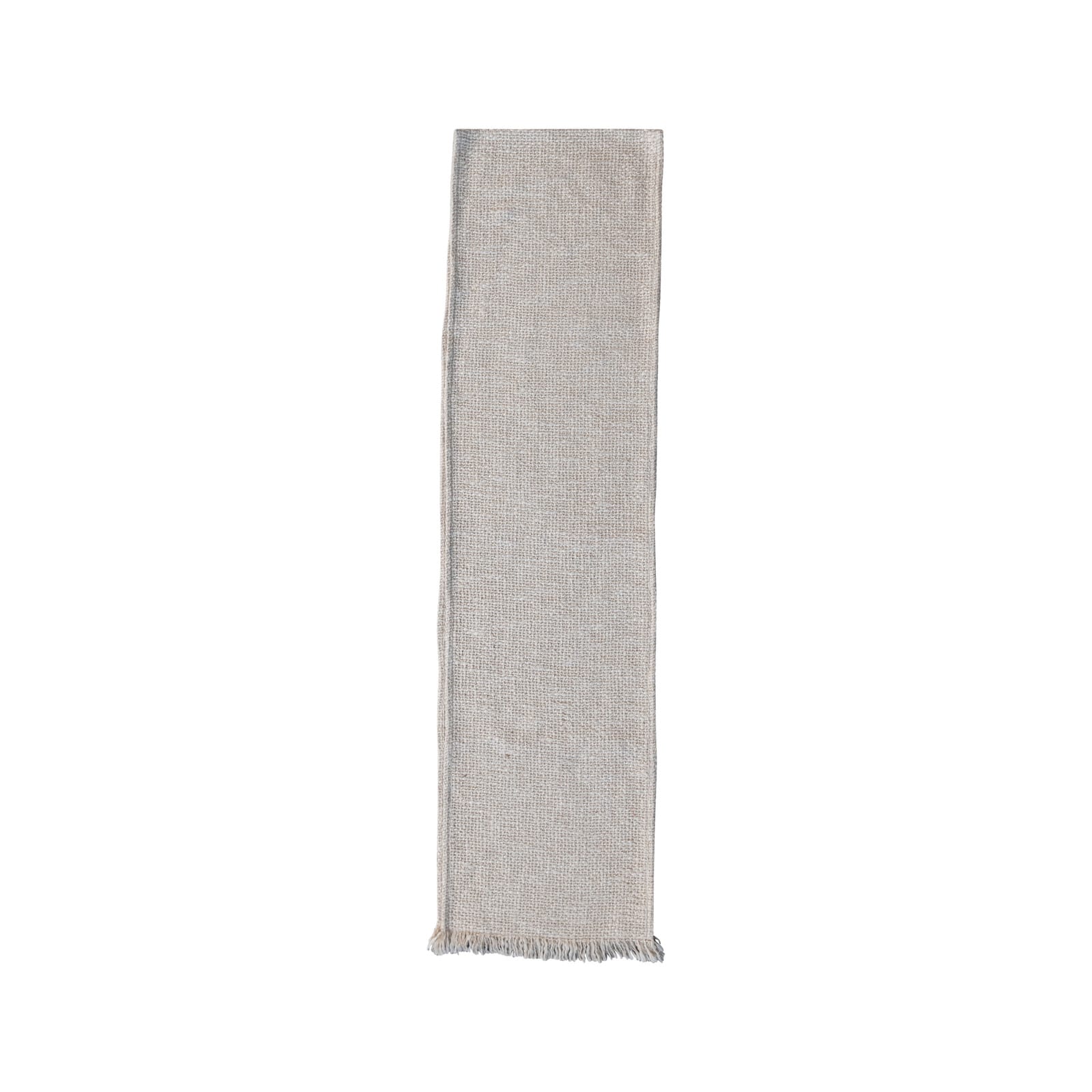 Hello Honey® 108" Natural Woven Cotton Table Runner with Metallic Gold Thread & Fringe