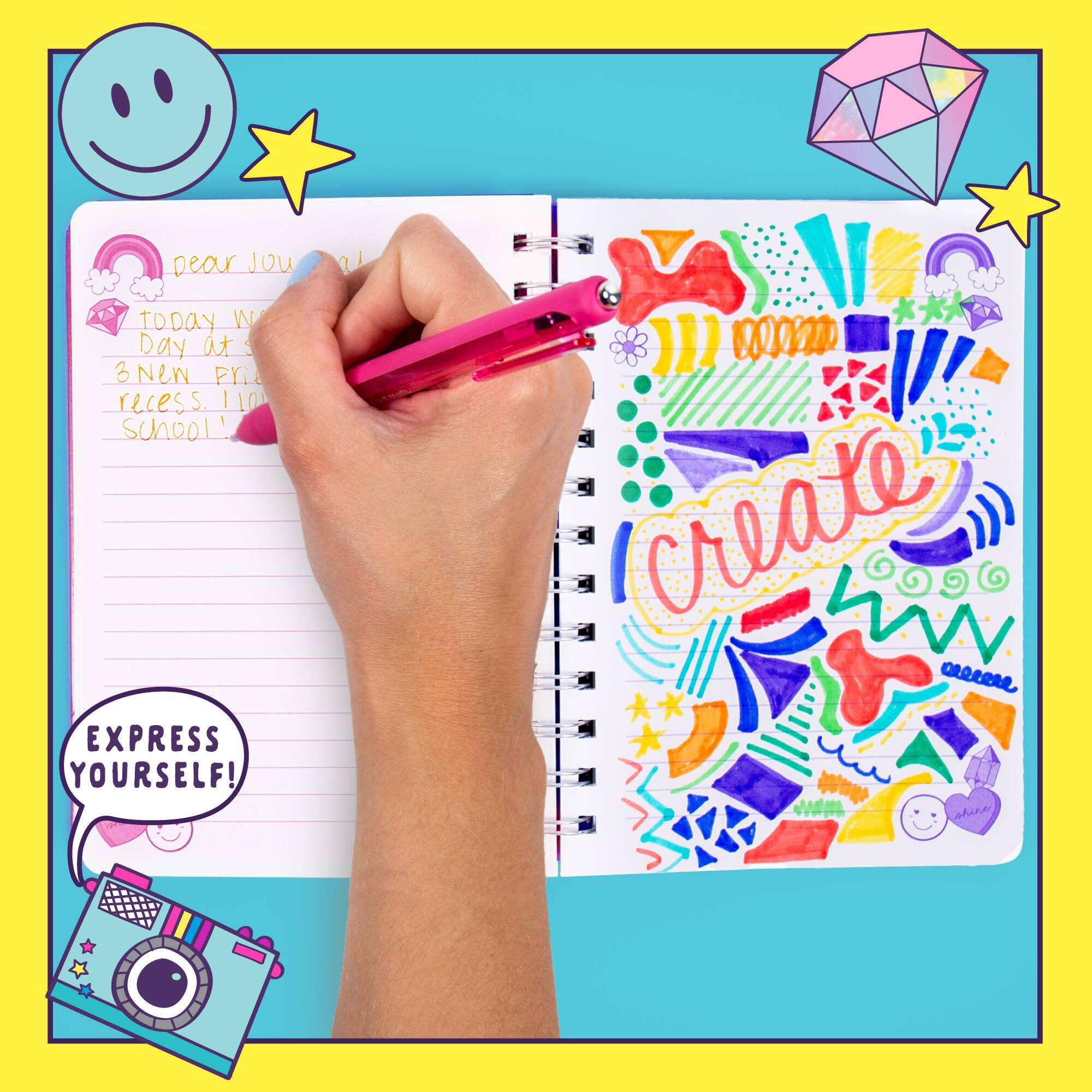 Horizon Fidgiwear Poppable Pink Journal