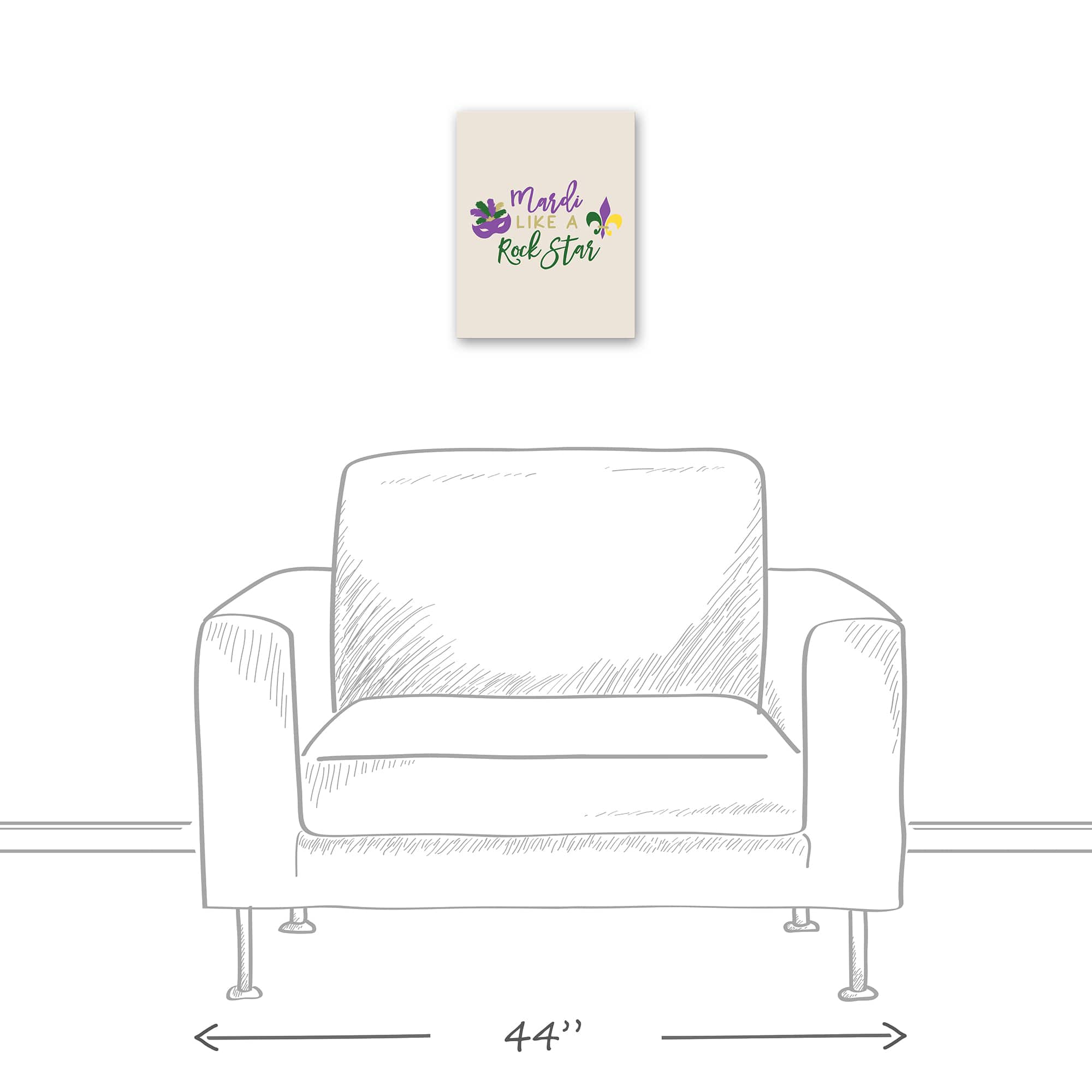 Mardi Gras Rock Star Canvas Wall Art