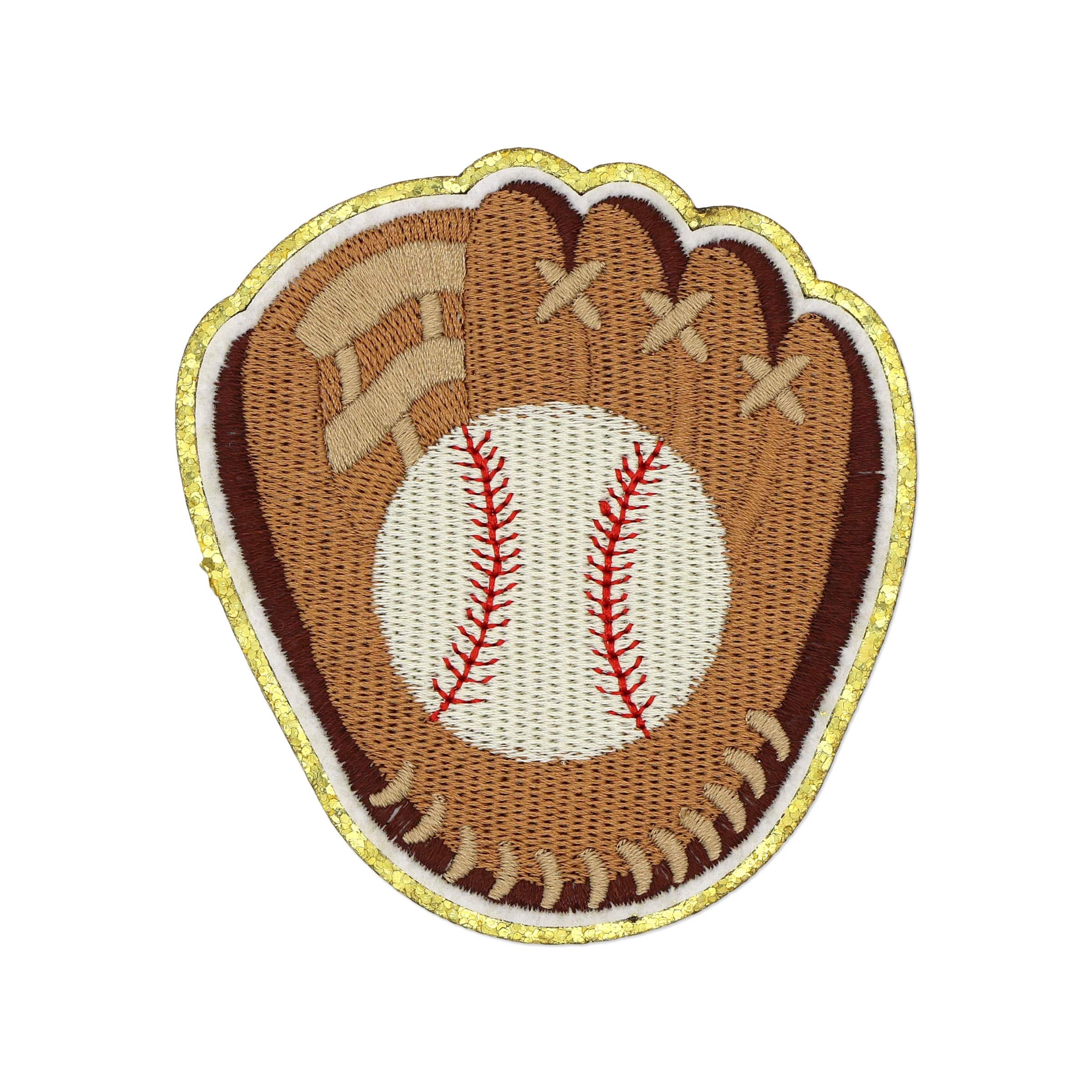 3" Baseball Mitt Embroidered Iron-On & Adhesive Patch by Make Market®