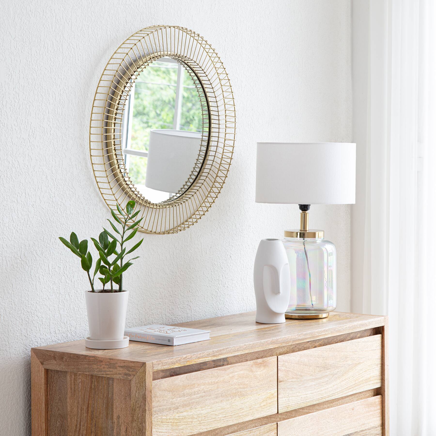 Habitat Argus 24" Golden Sunbeam Wall Mirror