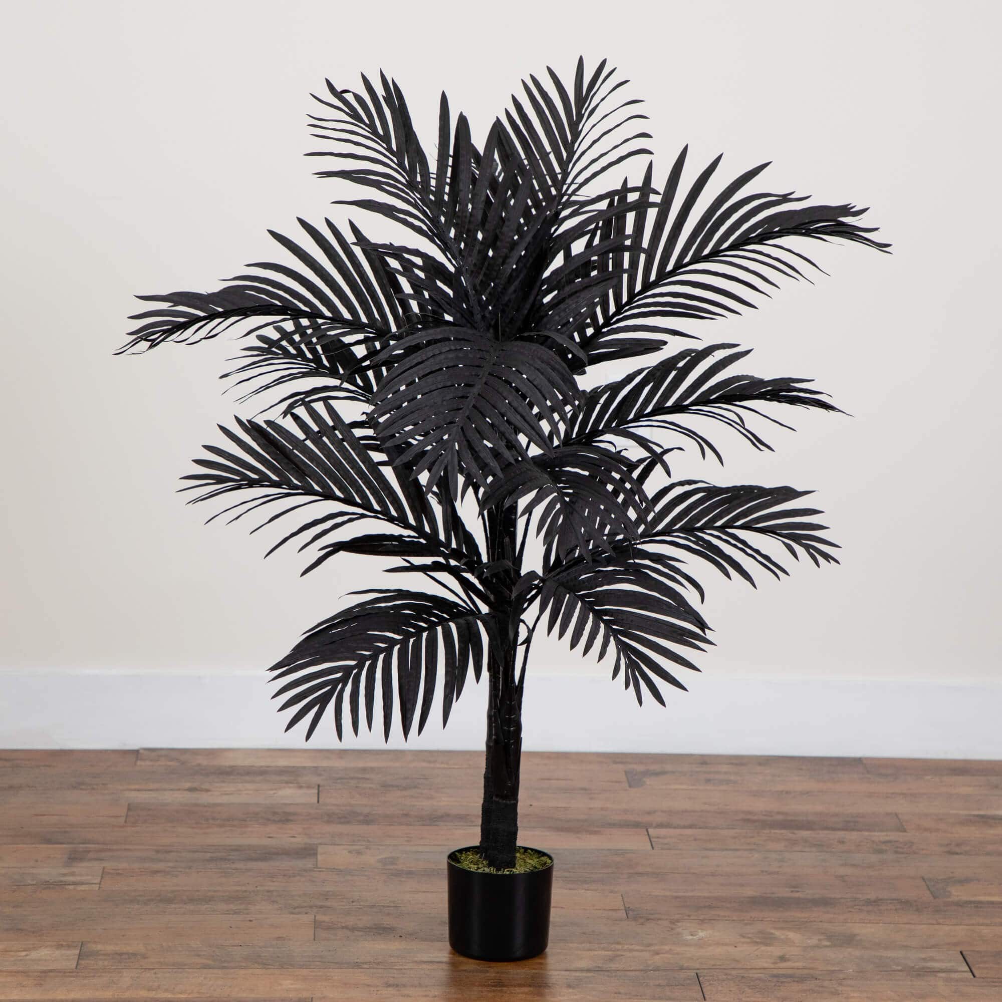 4ft. Artificial Halloween Black Golden Cane Tree