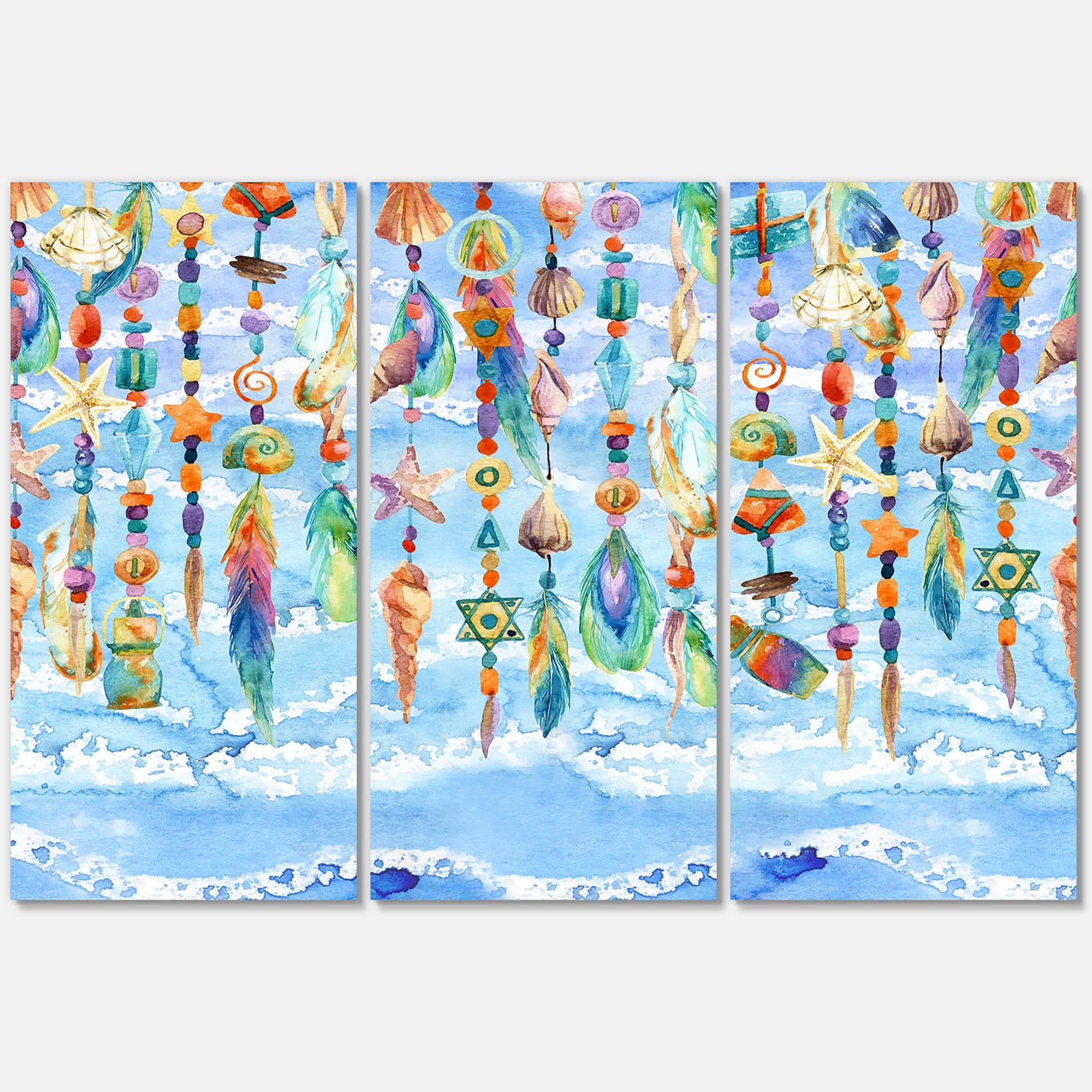 Designart - Jewelry of Sea Shell and Beads - Traditional Canvas Wall Art Print