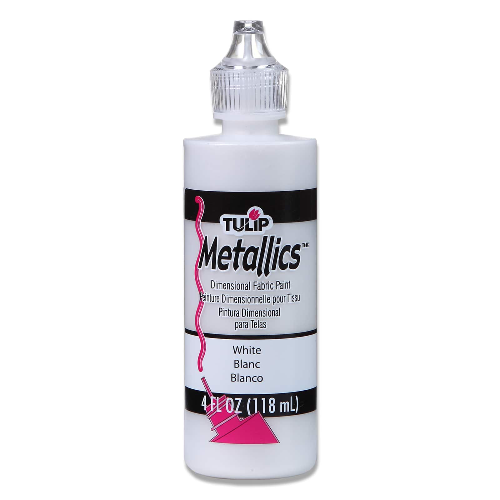 Tulip® Metallics™ Dimensional Fabric Paint, White